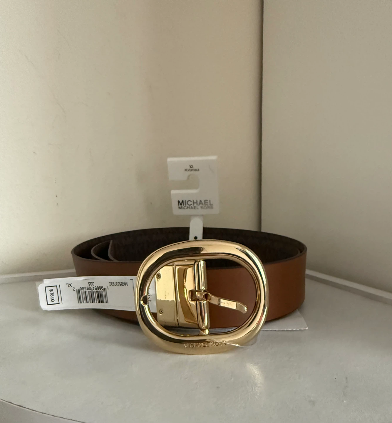 Michael Kors Reversible Belt with Gold Buckle - XL - photo 5