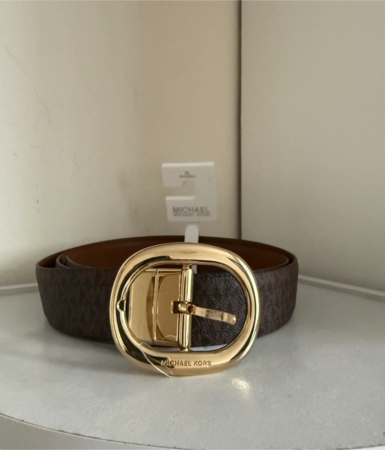 Michael Kors Reversible Belt with Gold Buckle - XL