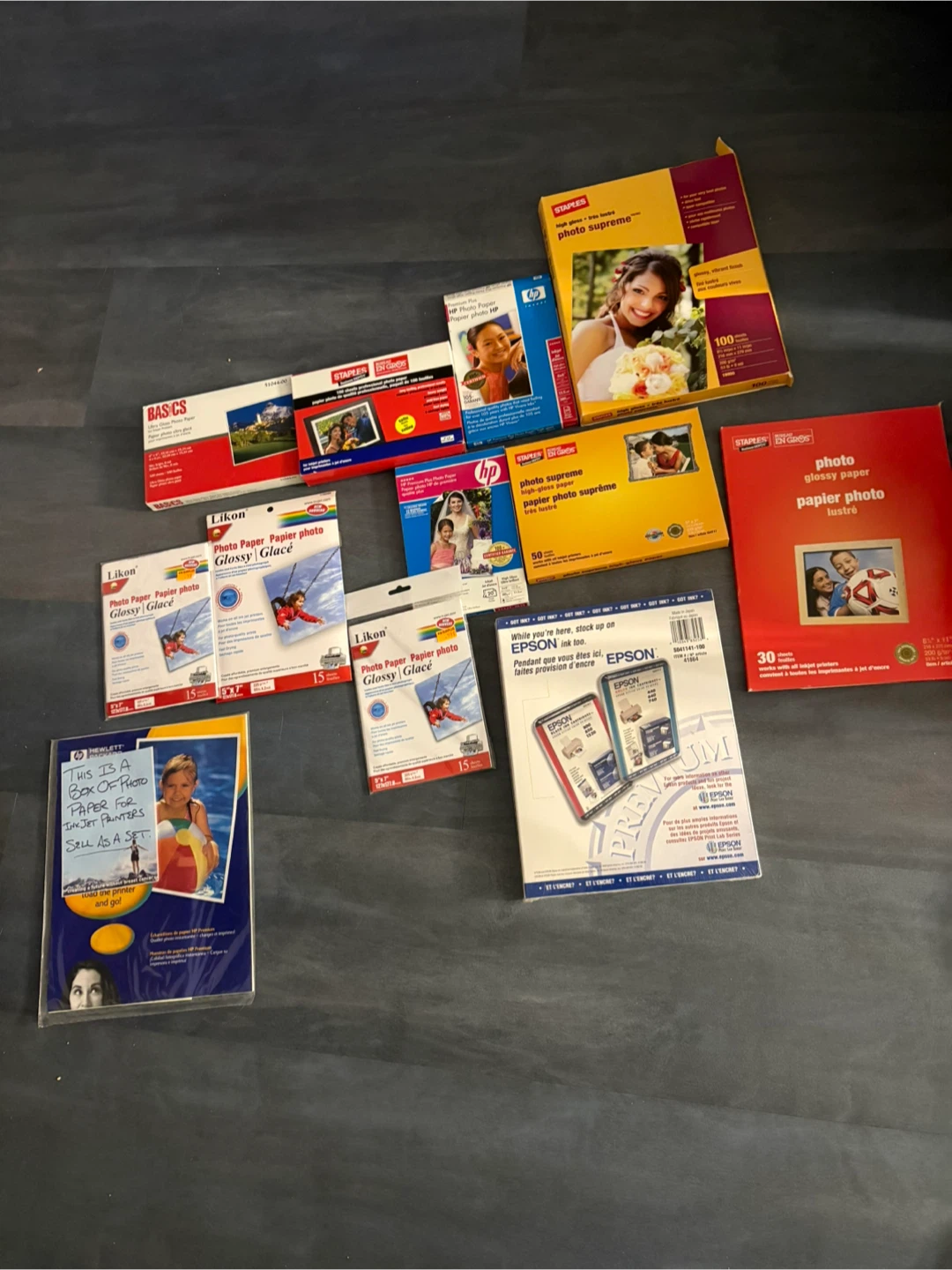 Selling for a friend) Assorted Photo Paper Pack