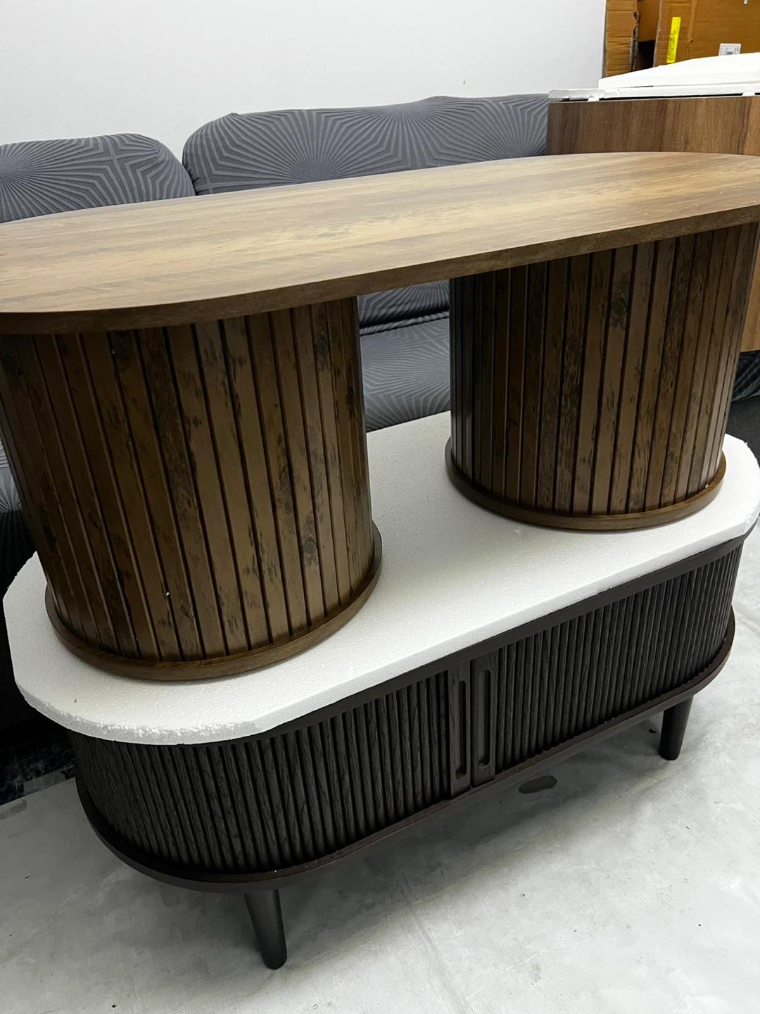 Oval Coffee Table with Wood Finish - photo 3