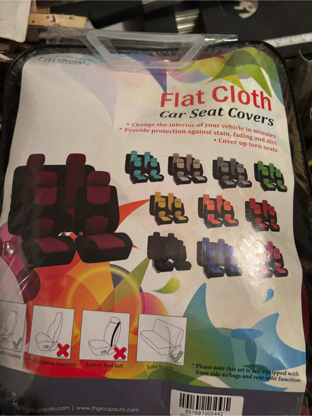 Flat Cloth Car Seat Covers Set
