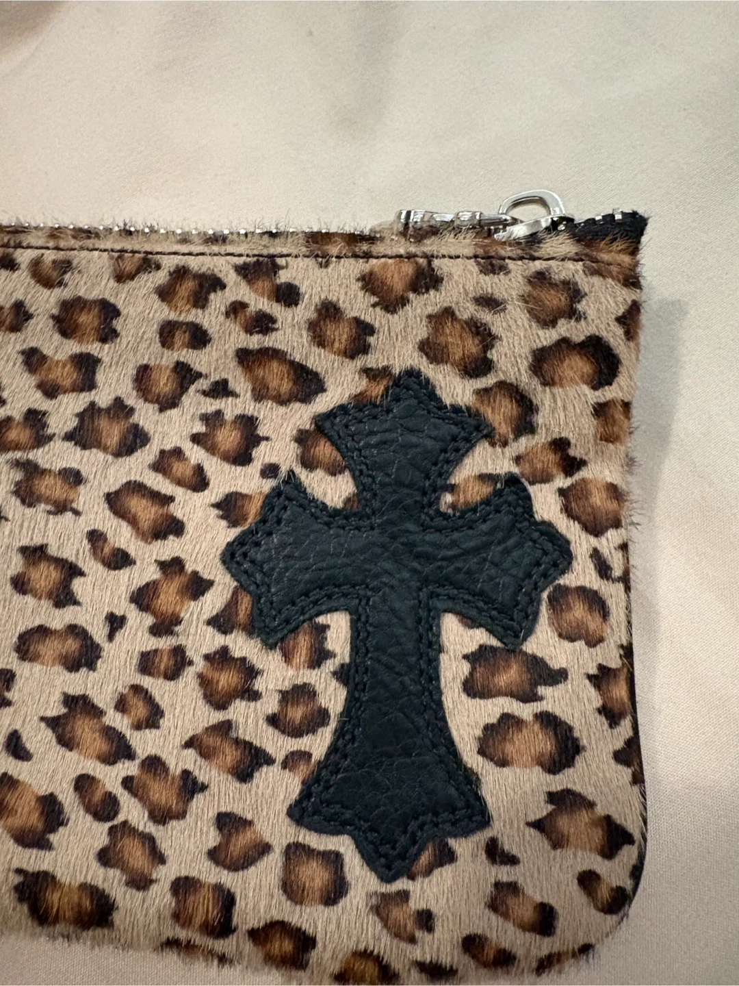 Chrome hearts leopard print wallet pouch - photo 3