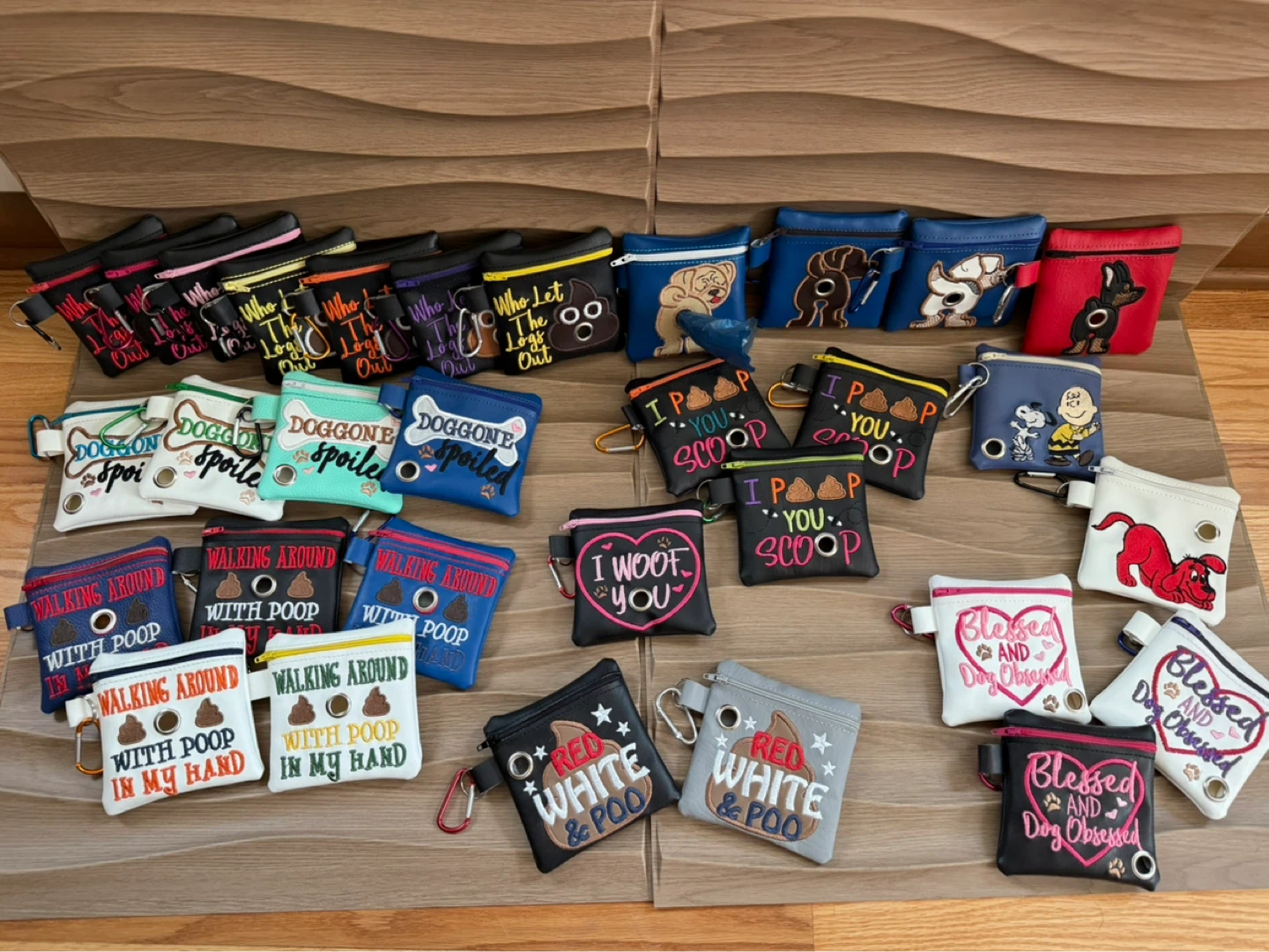 Doggy Poop Bag Holder Pouch  - Various Design by s