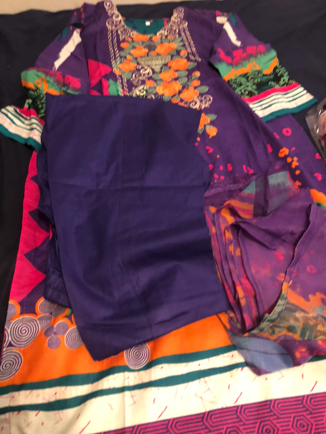 Women's 3-Piece Kurti Set with Pants and Scarf - photo 5