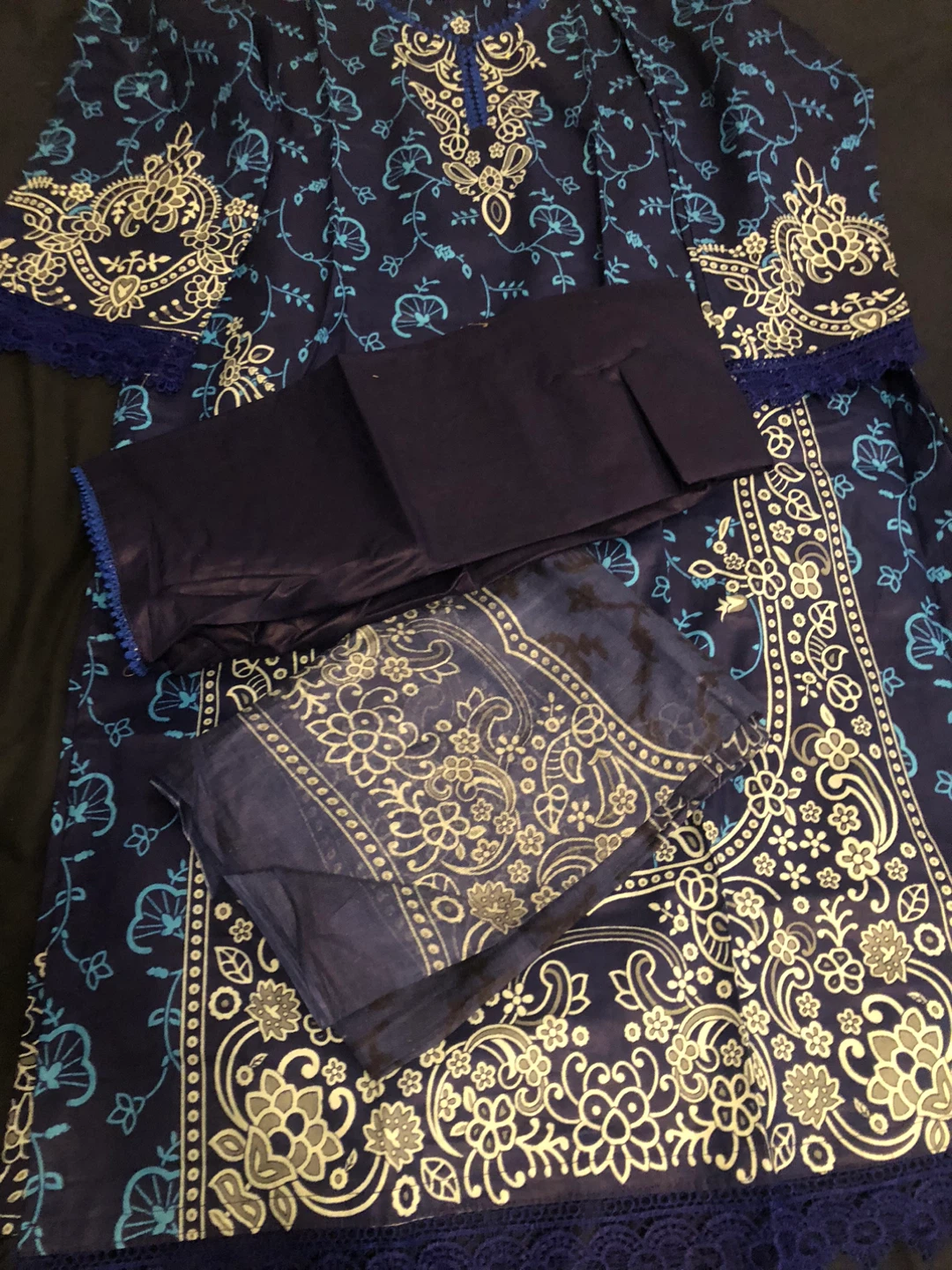 Women's 3-Piece Kurti Set with Pants and Scarf - photo 4