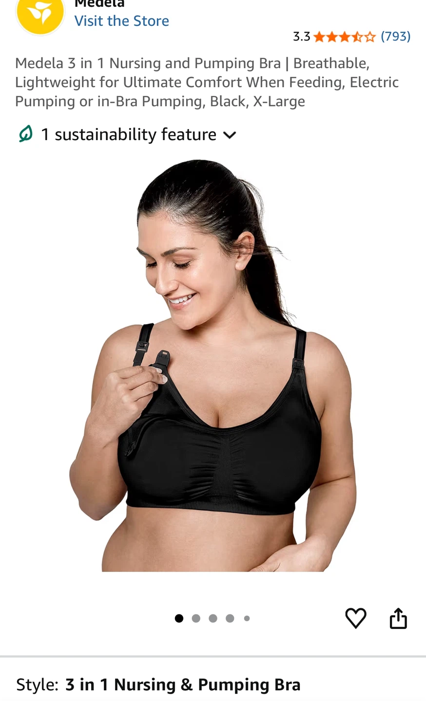 Medela 3 in 1 Nursing and Pumping Bra
