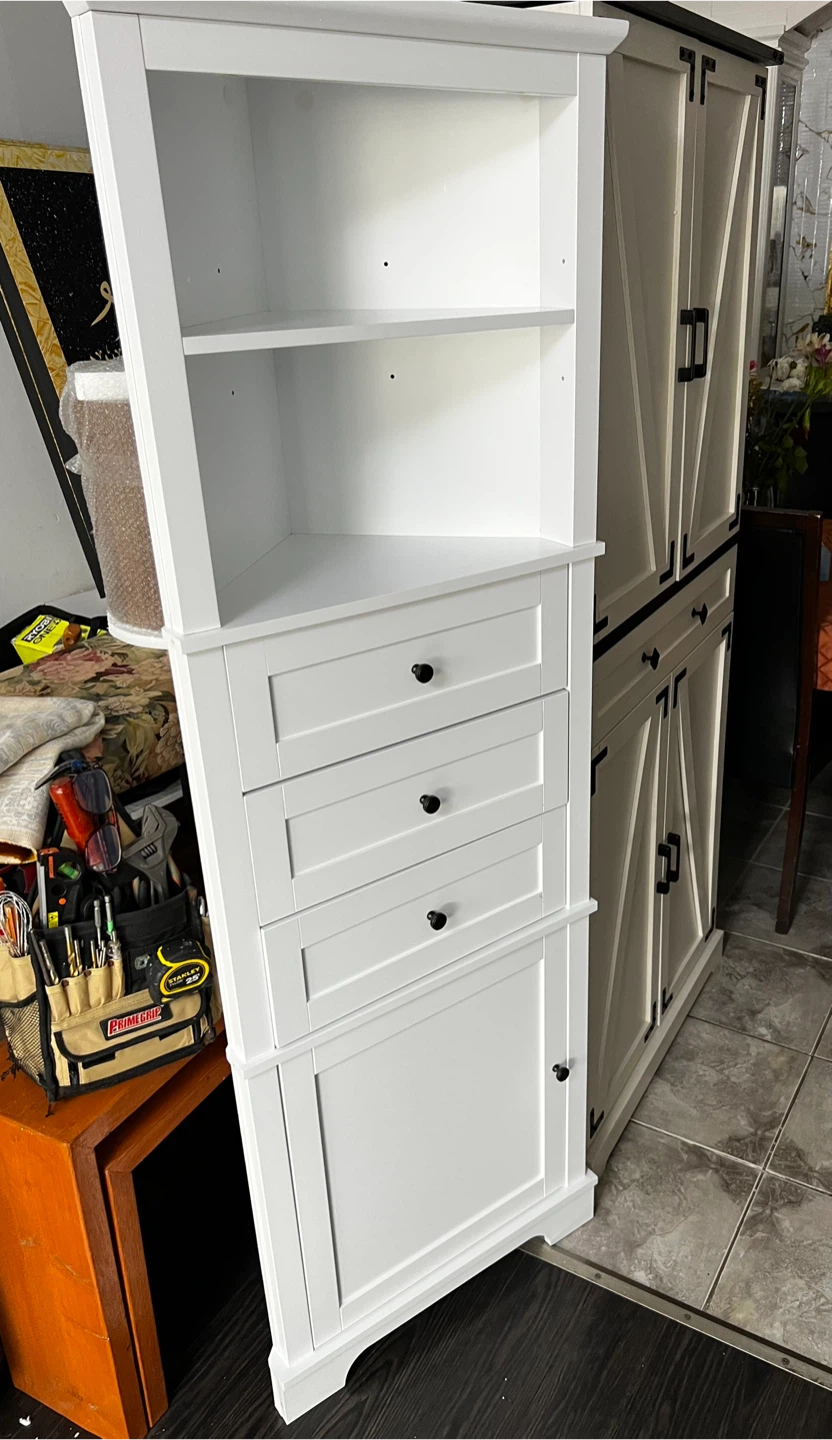 Corner Cabinet with 3 Drawers - photo 4