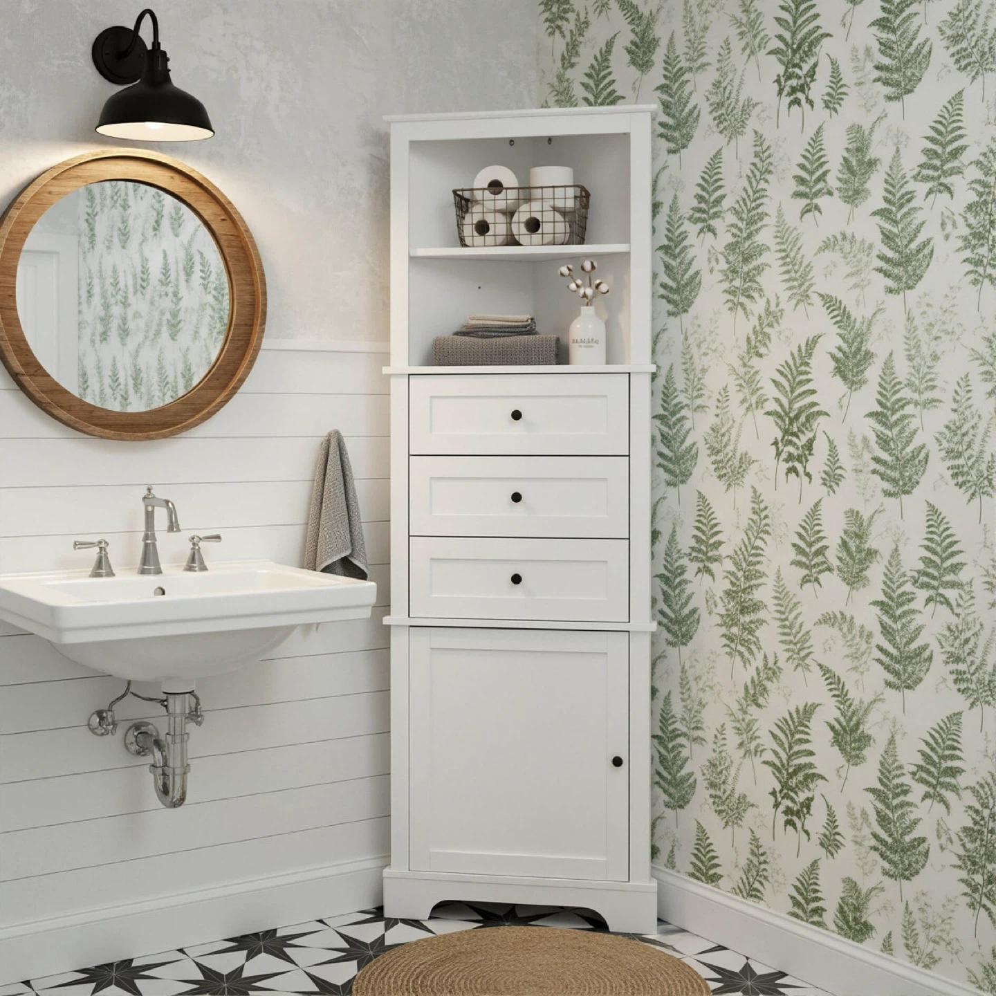Corner Cabinet with 3 Drawers - photo 2