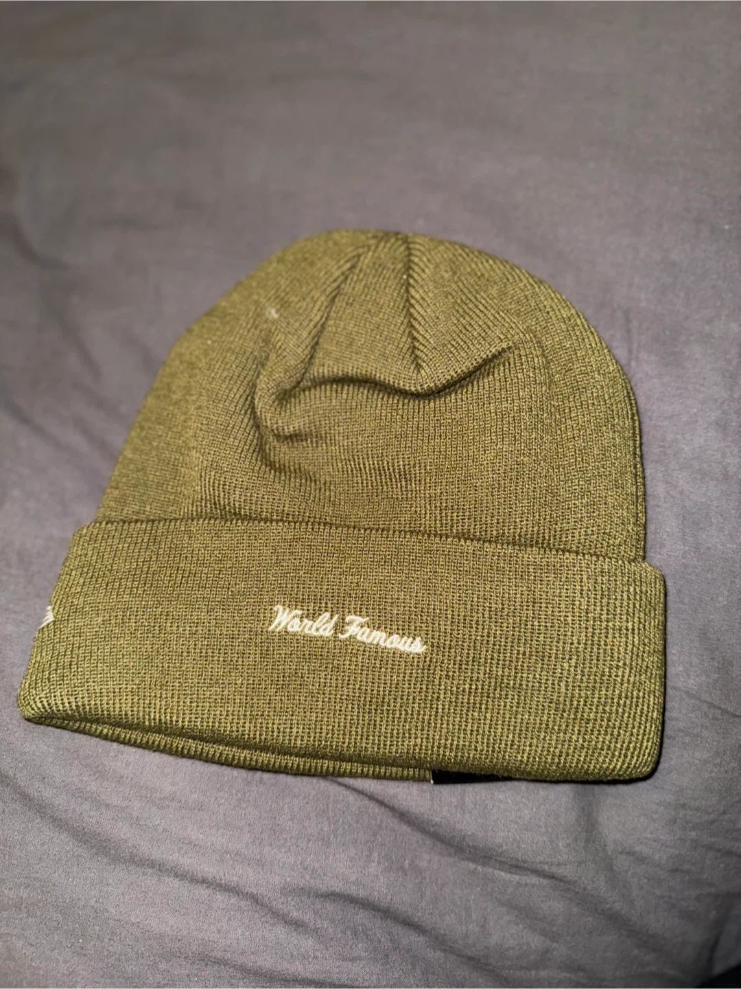 Supreme New Era Cross Box Logo Beanie Olive Green - photo 2