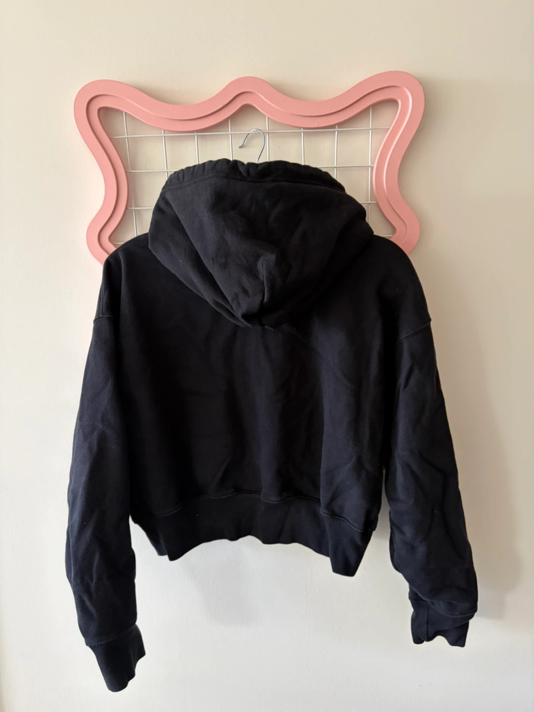 TNA Sweatfleece Black Cropped Zip-Up Hoodie, Size M - photo 2