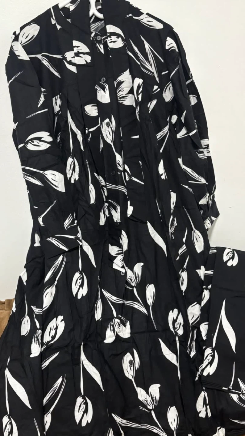 Free size Women's Printed Long Sleeve Dress - photo 4