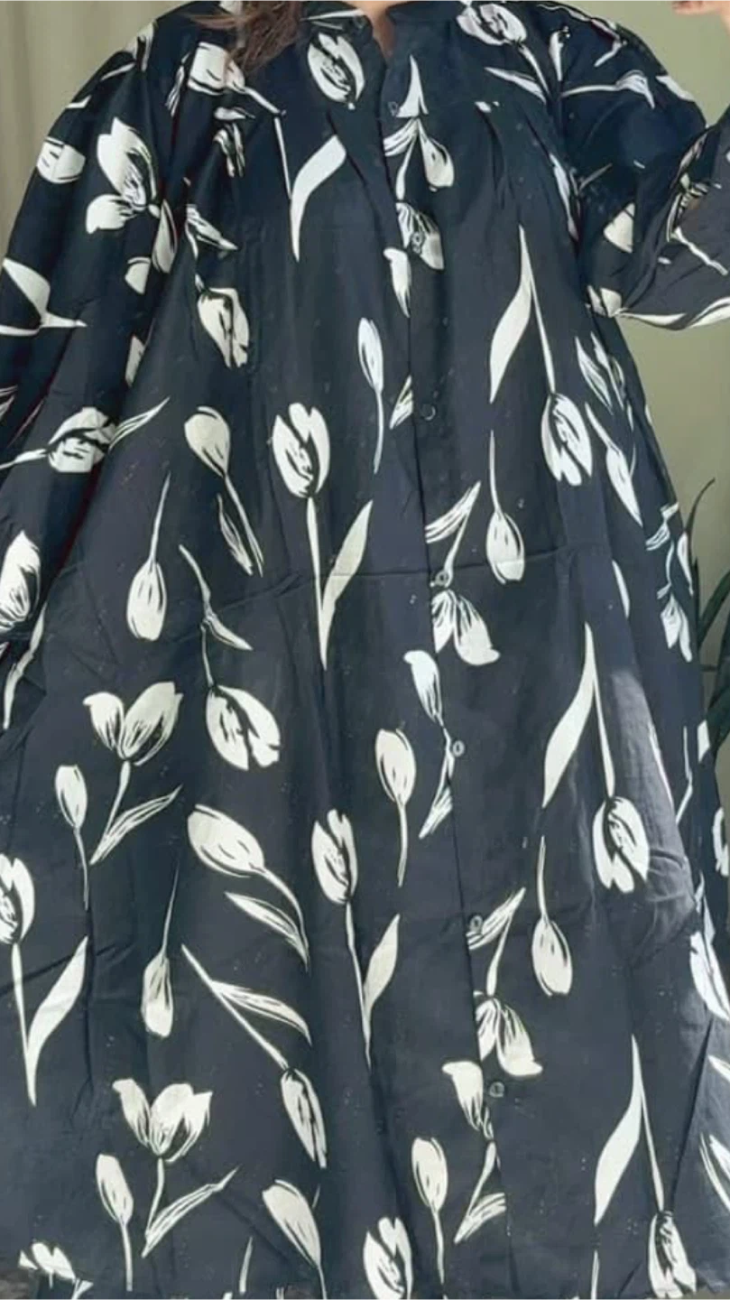 Free size Women's Printed Long Sleeve Dress