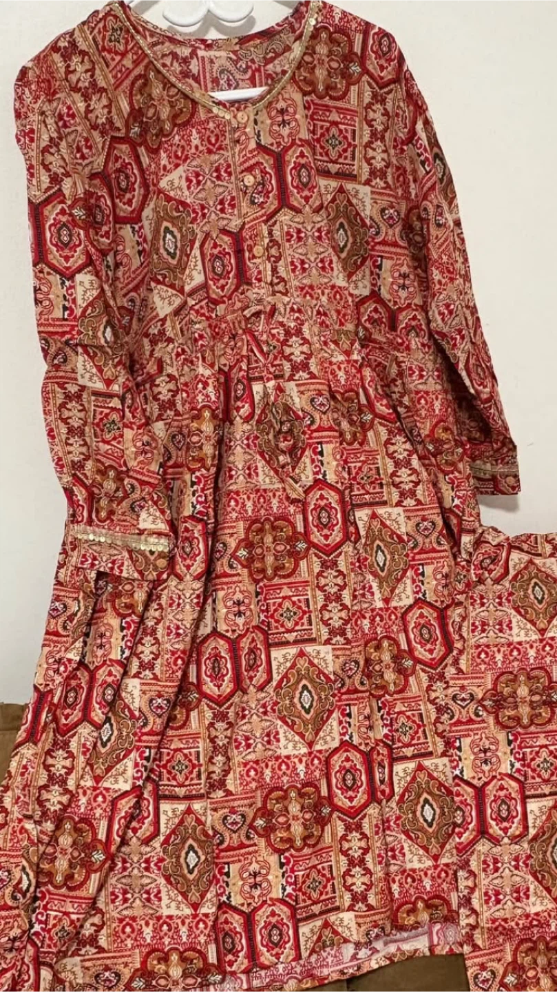 Free size Women's Printed Long Sleeve Dress - photo 3