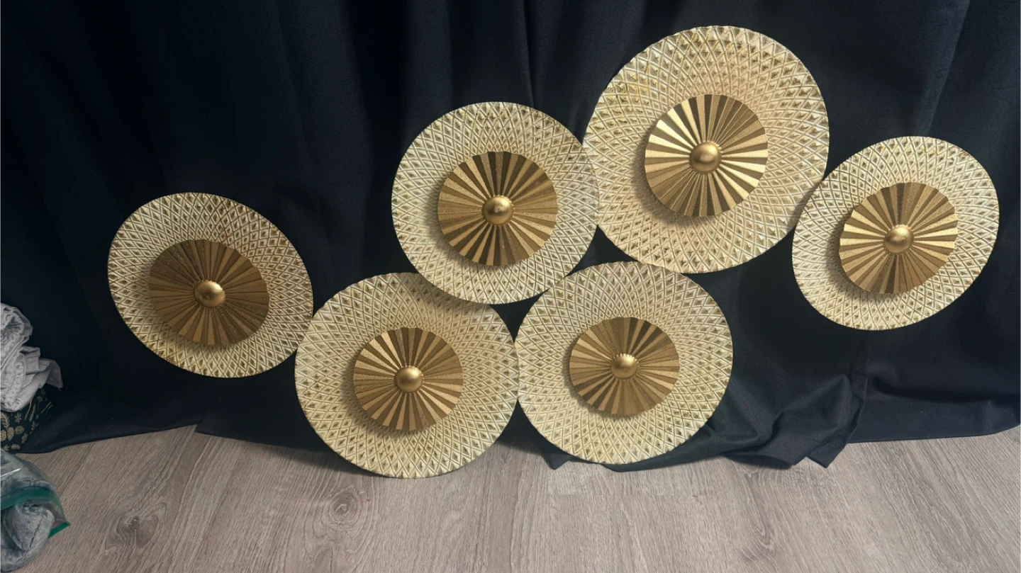 Gold Textured Wall Decor Circles