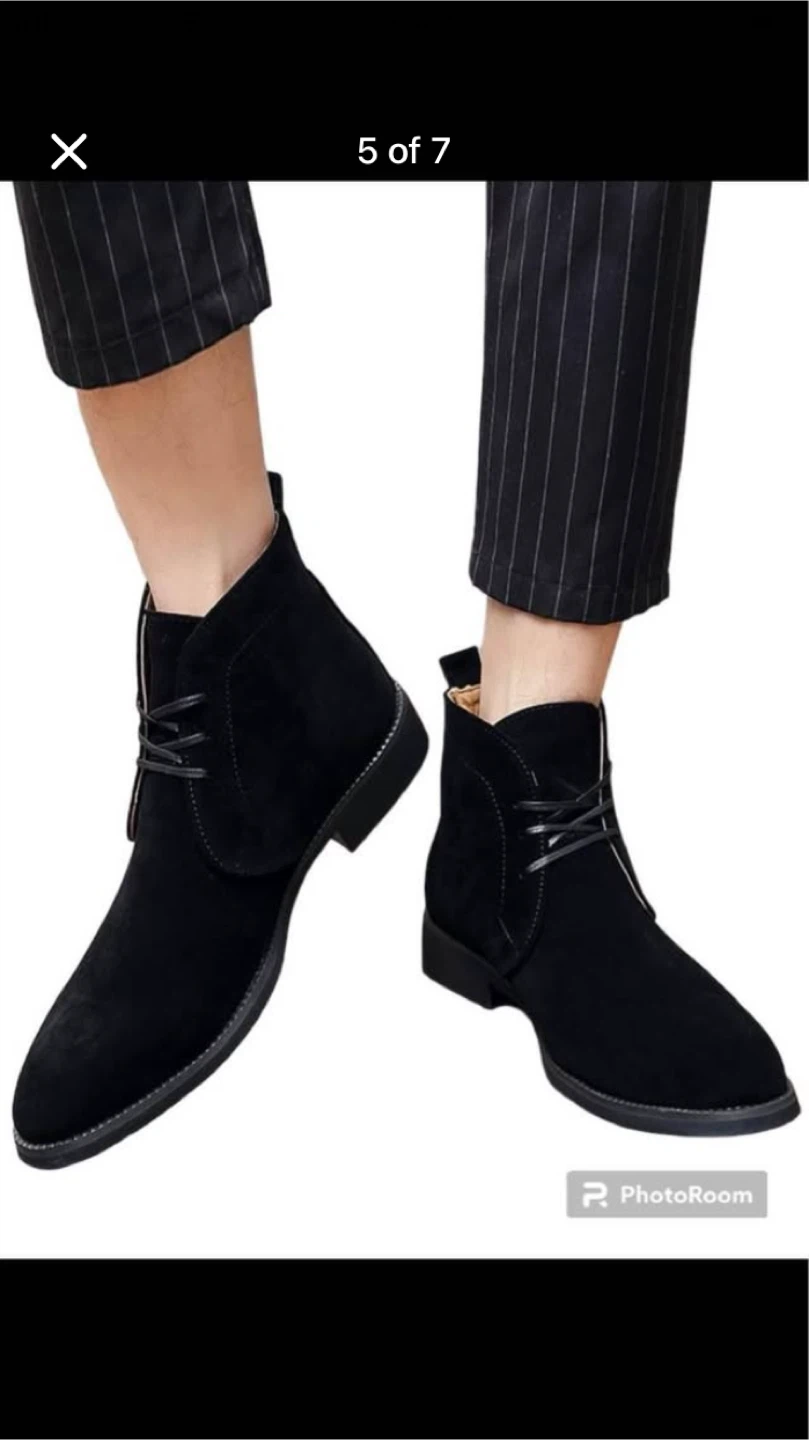 Black Suede Chukka Boots size 8