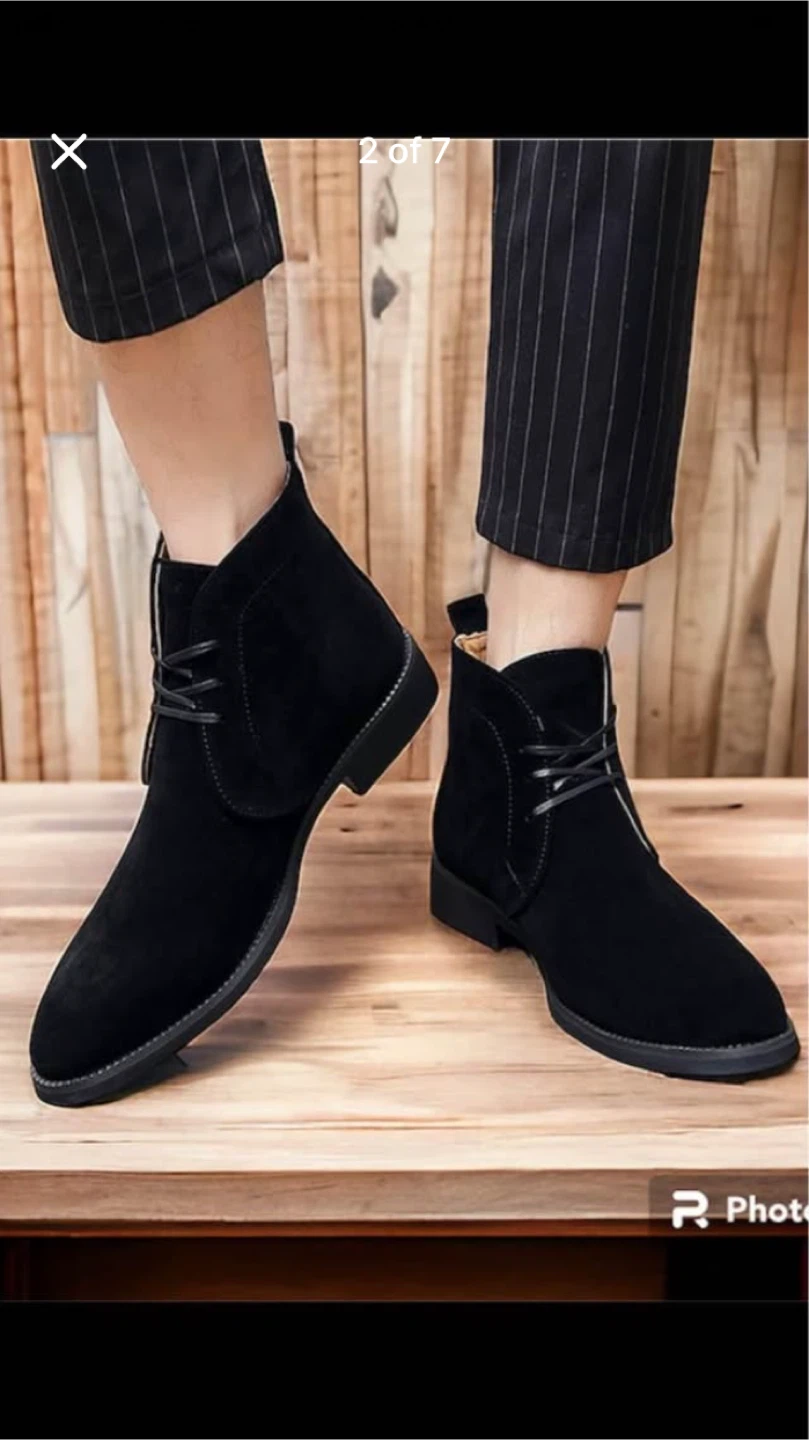 Black Suede Chukka Boots size 8 - photo 2