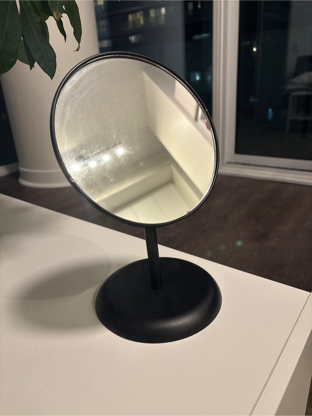 Black Oval Makeup Mirror