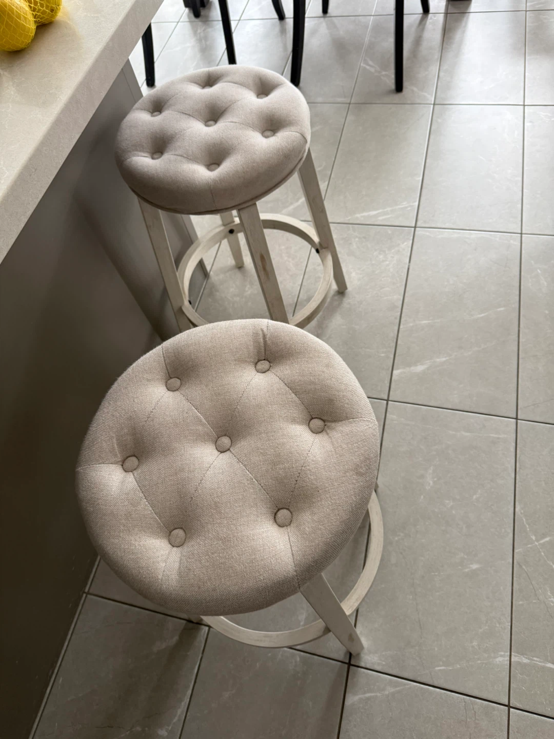 Tufted Round Counter Stools (Set of 2)