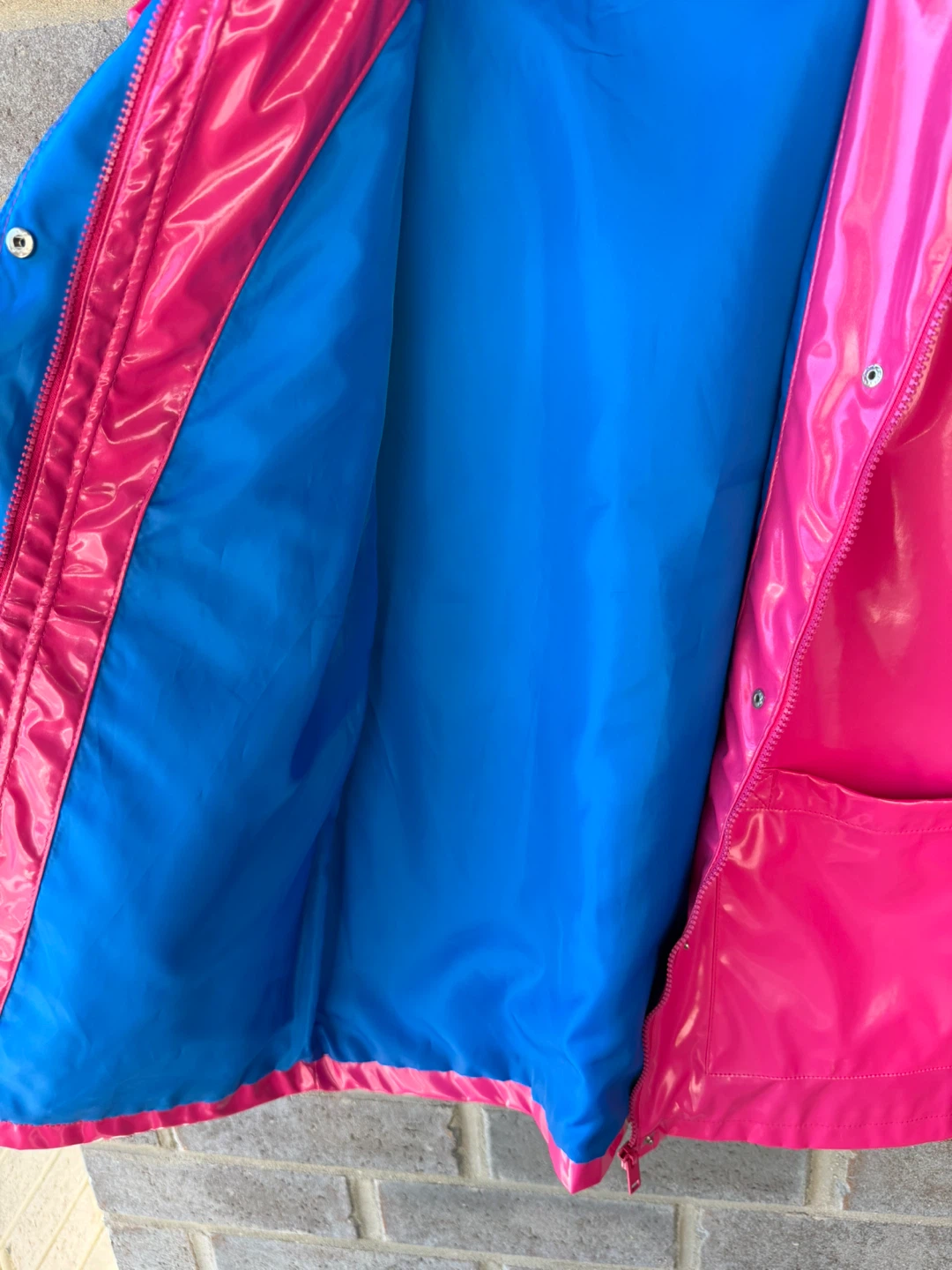 Pink Hooded Raincoat - women - Size M/12 - photo 4