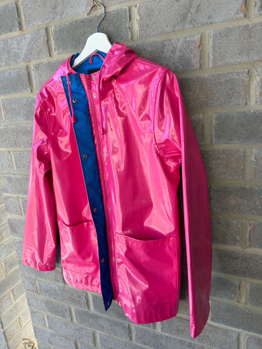 Pink Hooded Raincoat - women - Size M/12 - photo 2