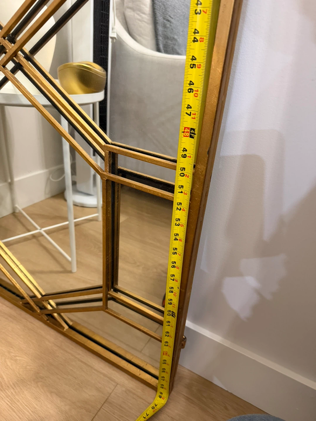 Gold Geometric Mirror - photo 4