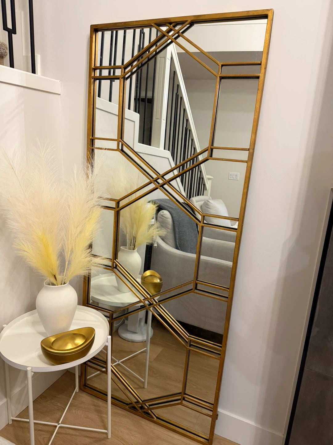 Gold Geometric Mirror - photo 2