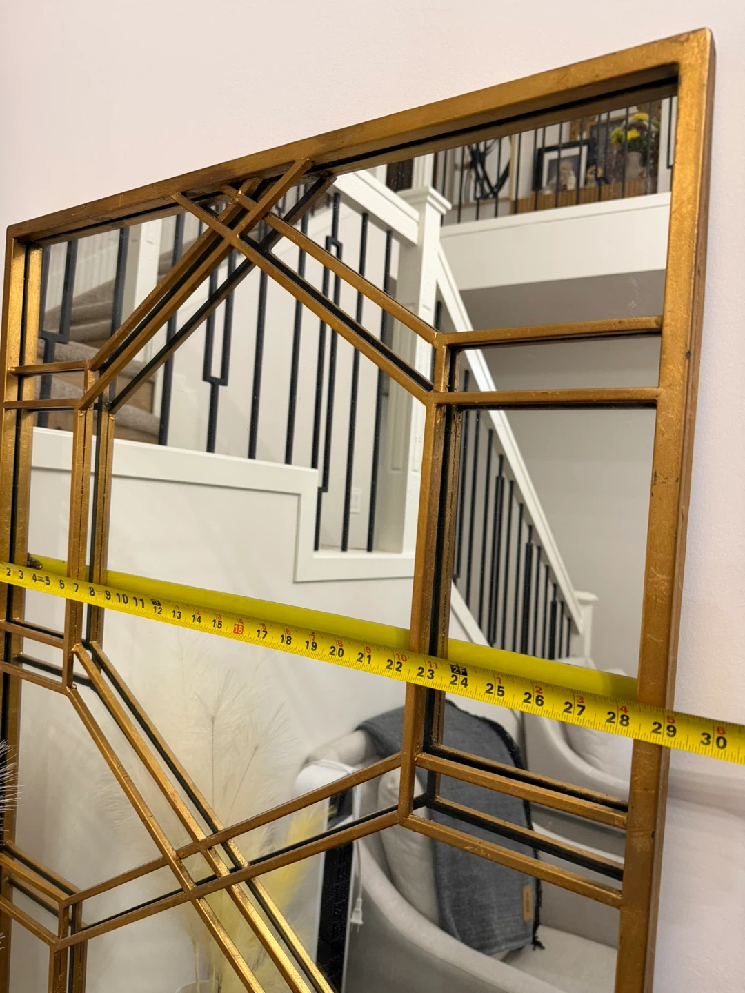 Gold Geometric Mirror - photo 3