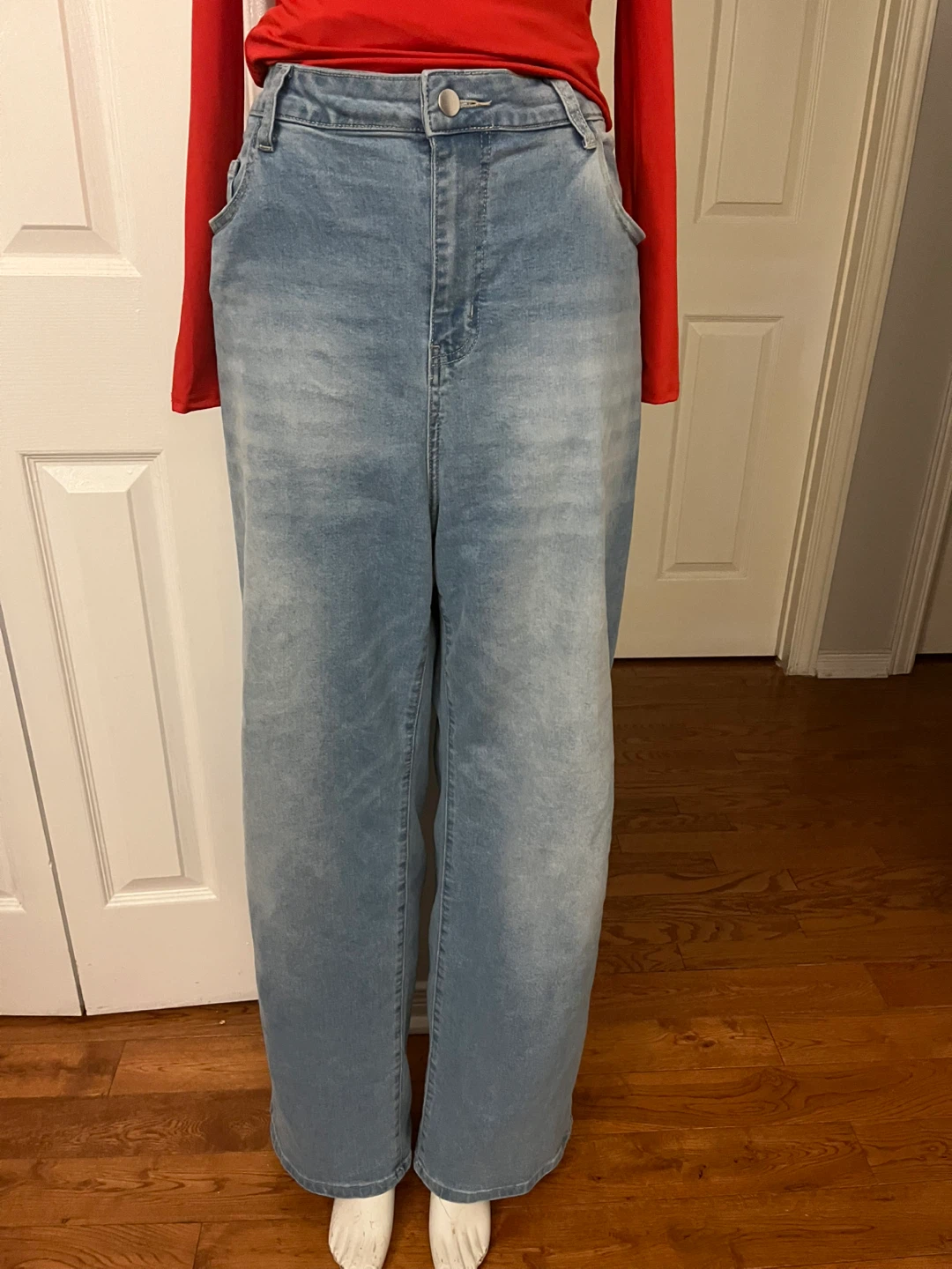 JMierr Wide Leg Jeans - Light Wash - Size 2XL - photo 4