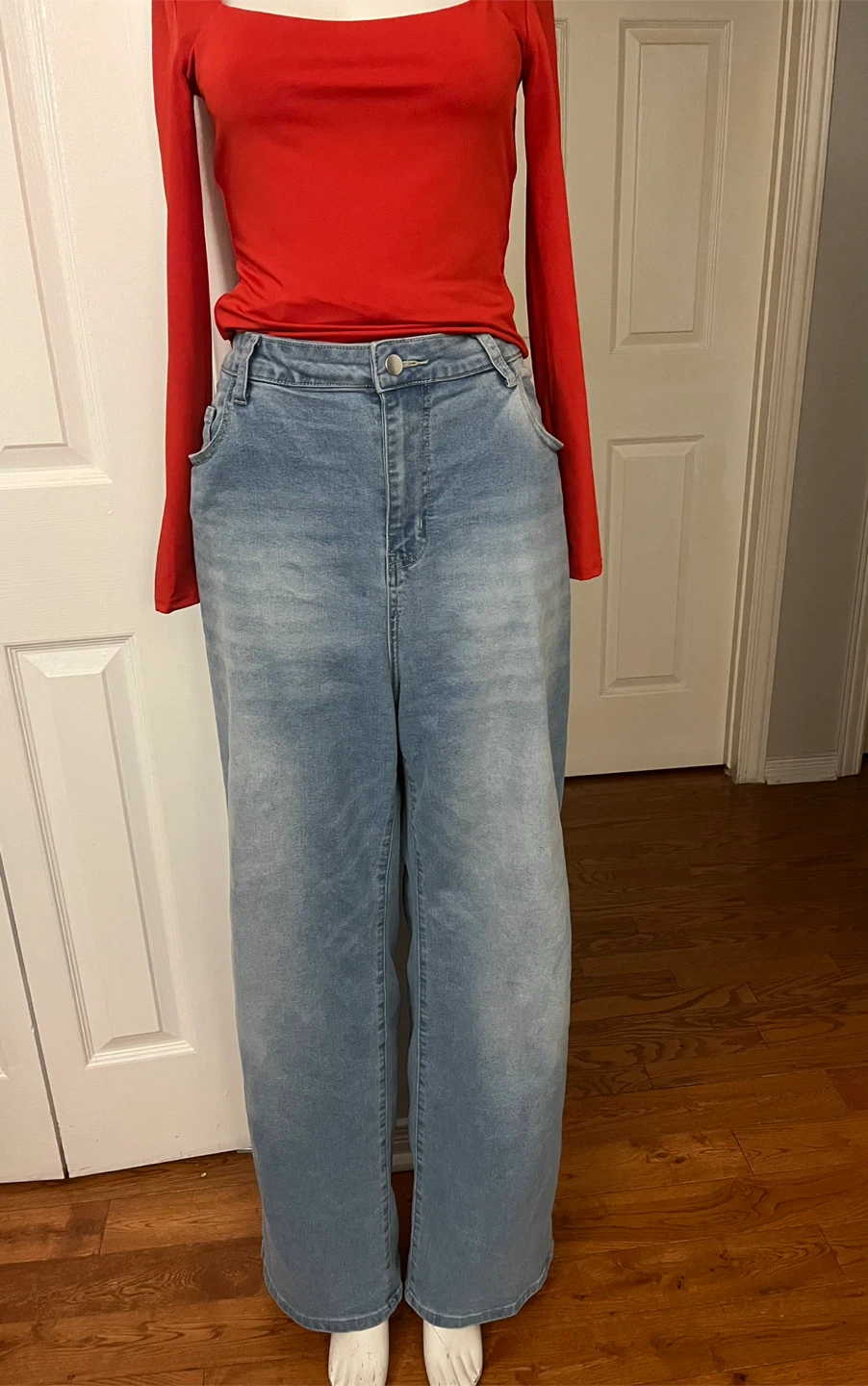 JMierr Wide Leg Jeans - Light Wash - Size 2XL - photo 3