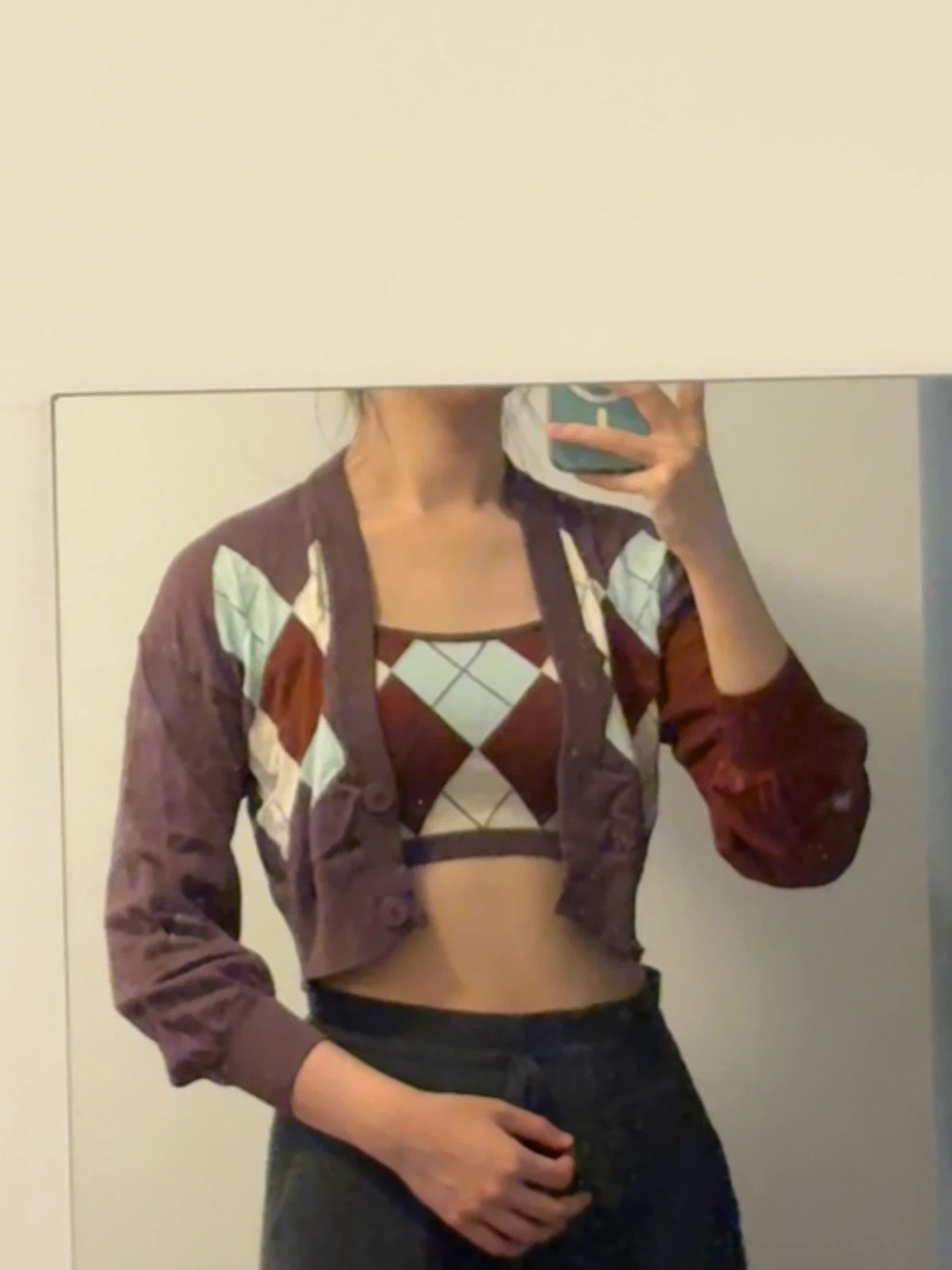 Cardigan and Crop Top Set