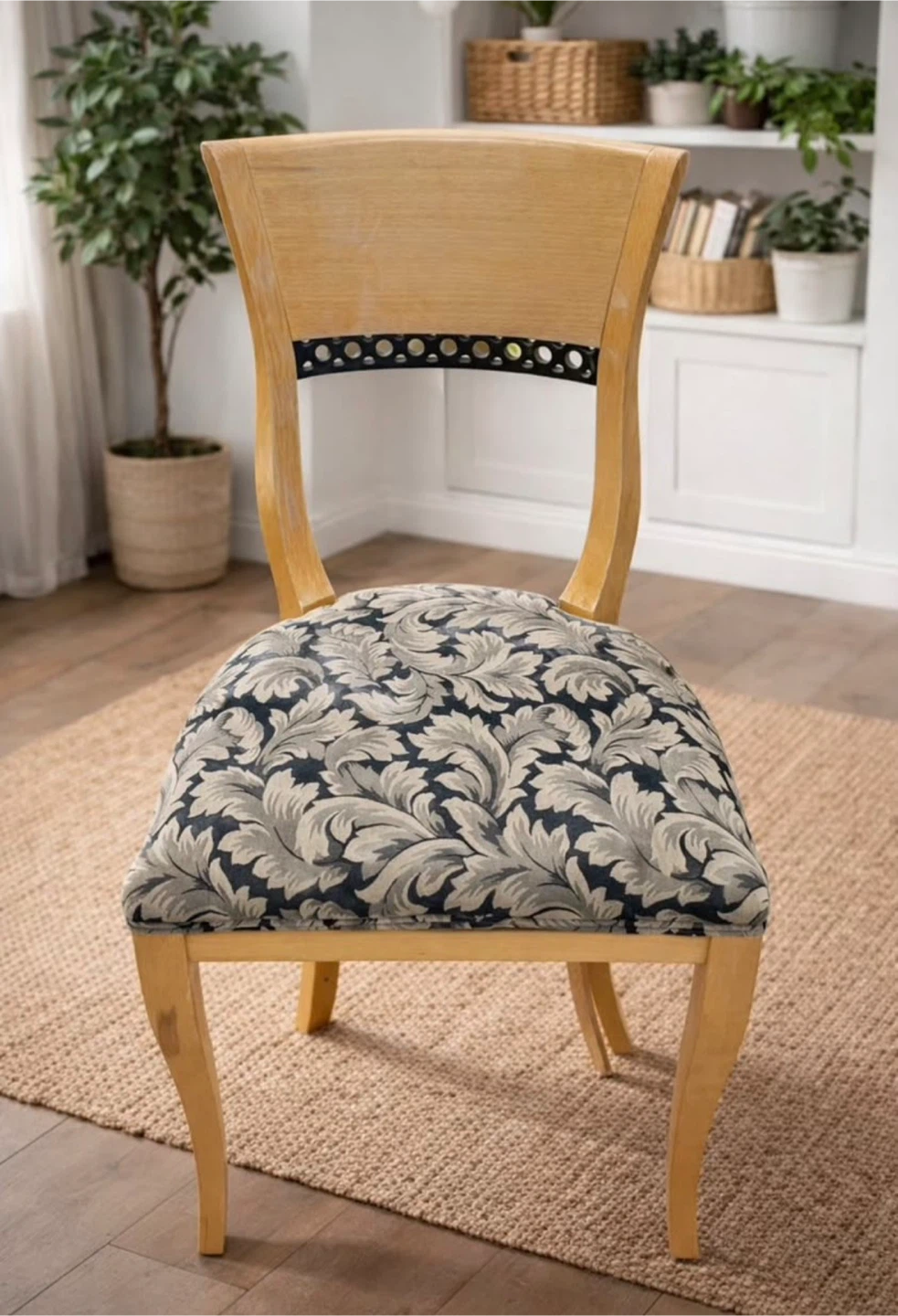 5 Wood Dining Chair with Upholstered Seat - photo 2