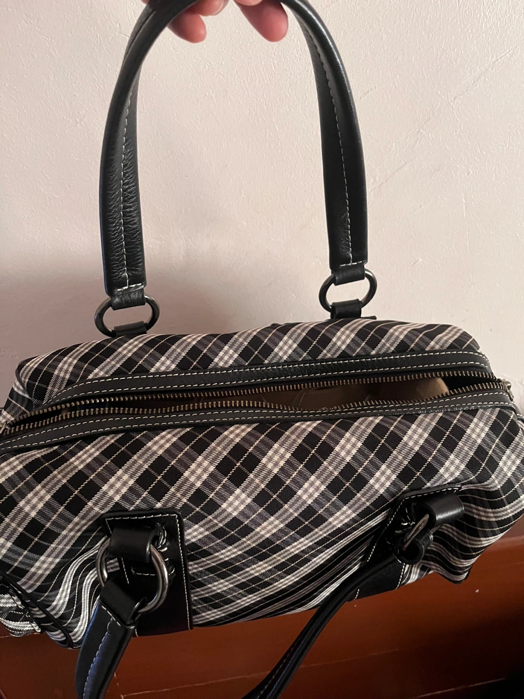 Authentic Burberry Blue Label Plaid Boston Bag - photo 2