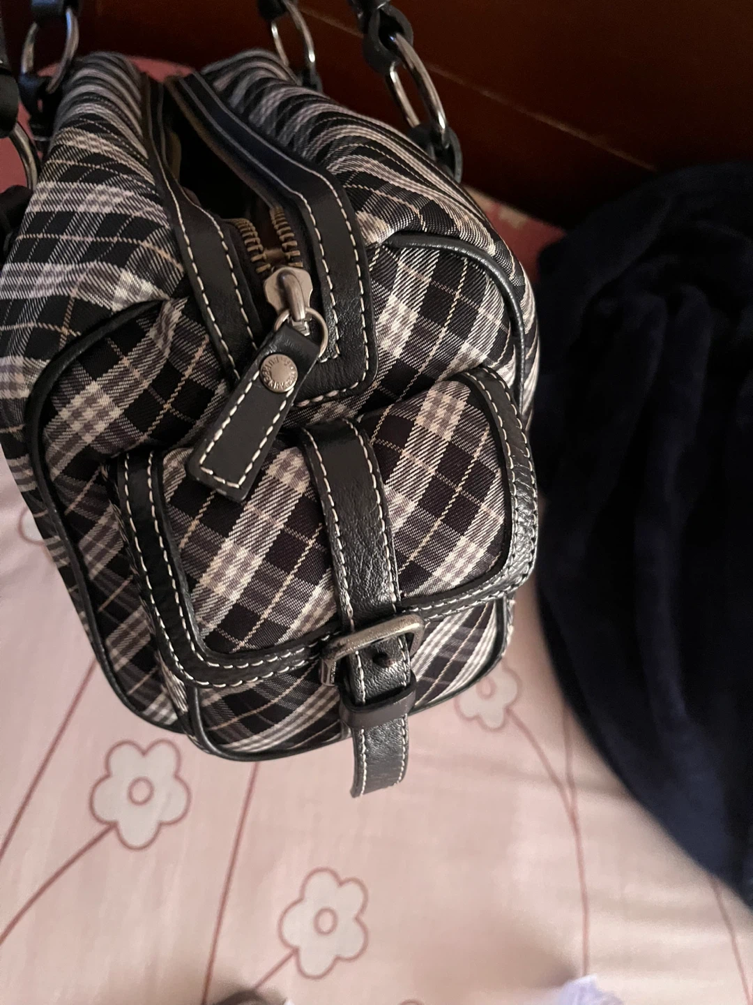 Authentic Burberry Blue Label Plaid Boston Bag - photo 3