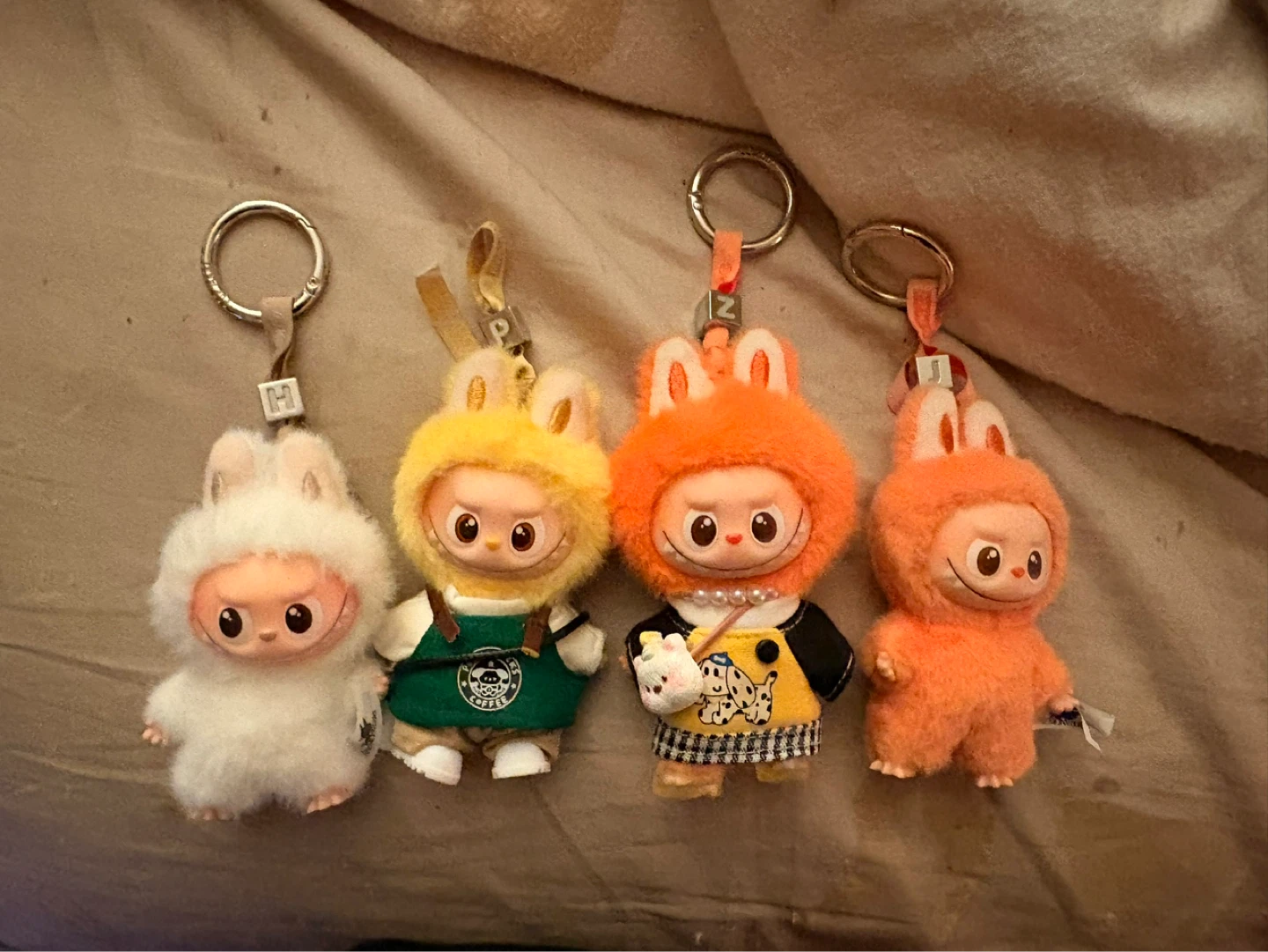 🥕Plush Doll Keychains (Set of 5), labubu Pin for love - photo 4