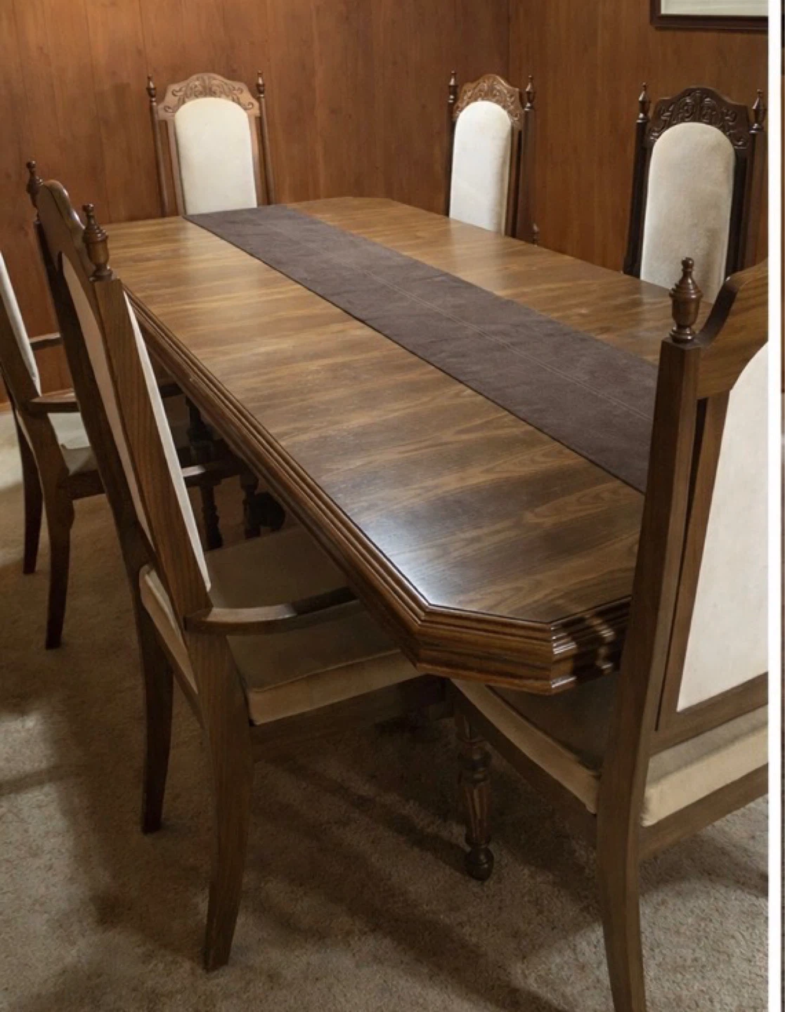 Wooden Dining Table with Chairs