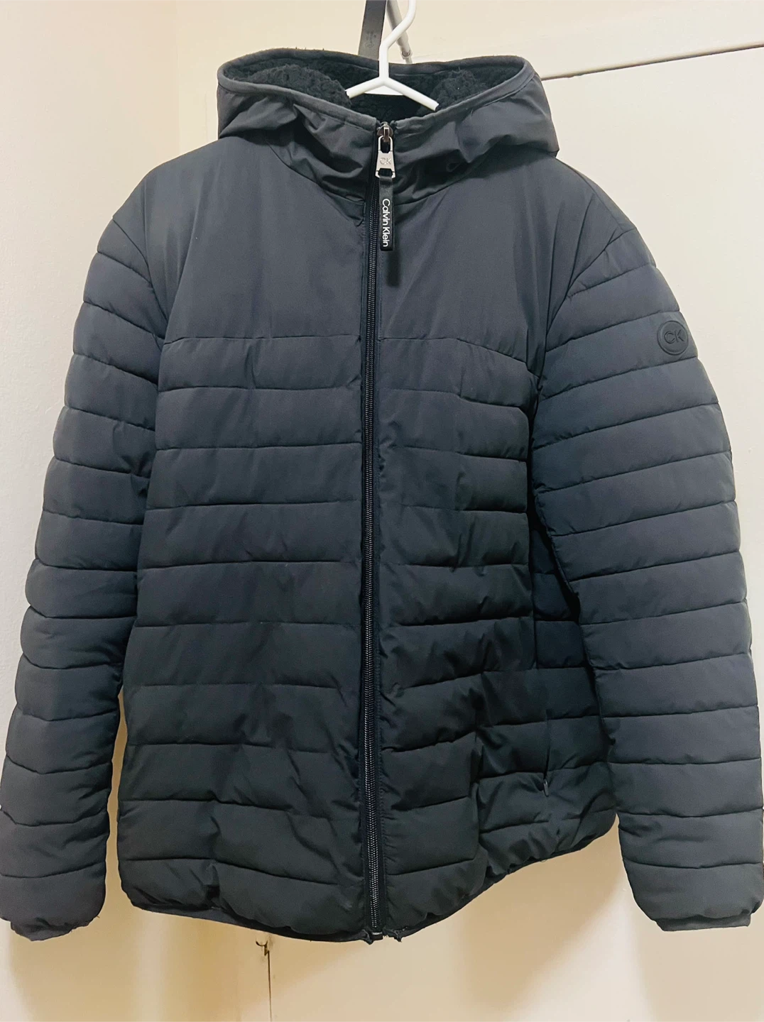 Calvin Klein Puffer Jacket - Navy Blue - L/G