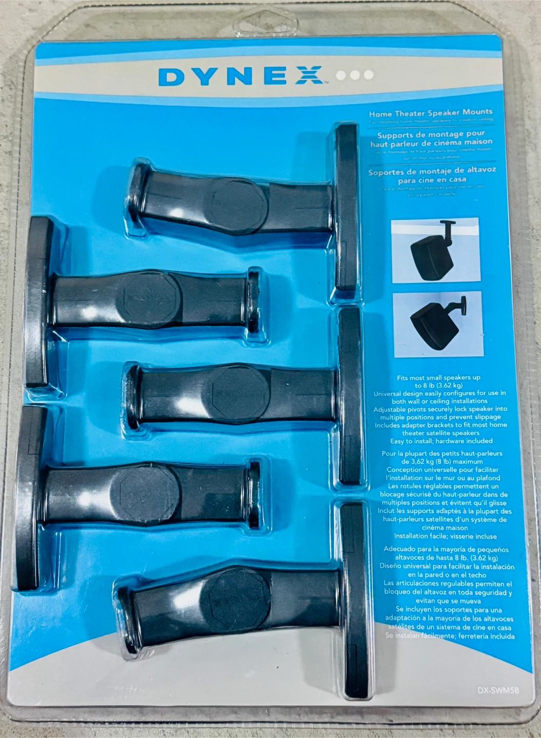 Dynex Home Theater Speaker Mounts (Set of 4)