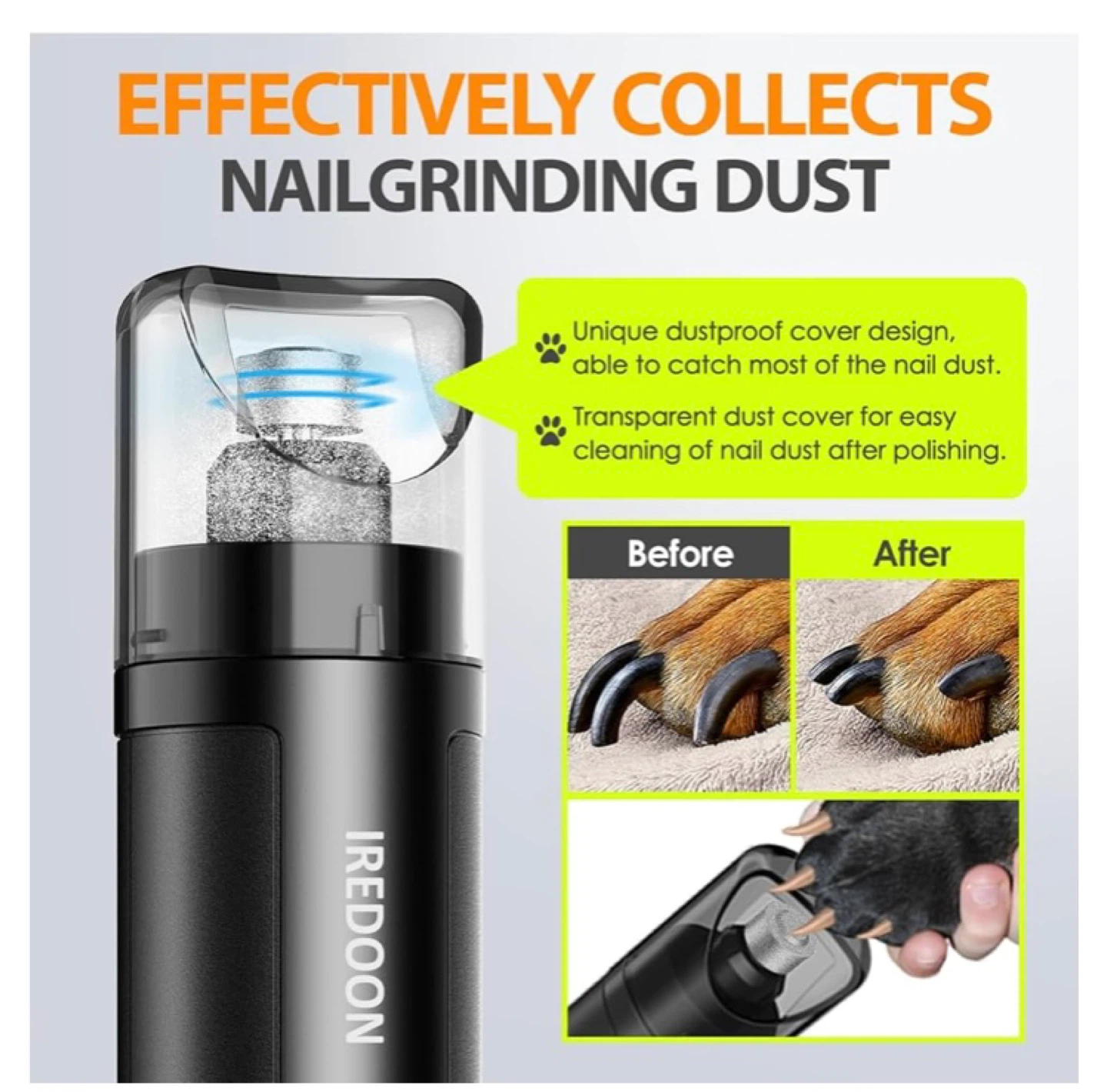 Iredoon Pet Nail Grinder - Black - photo 2