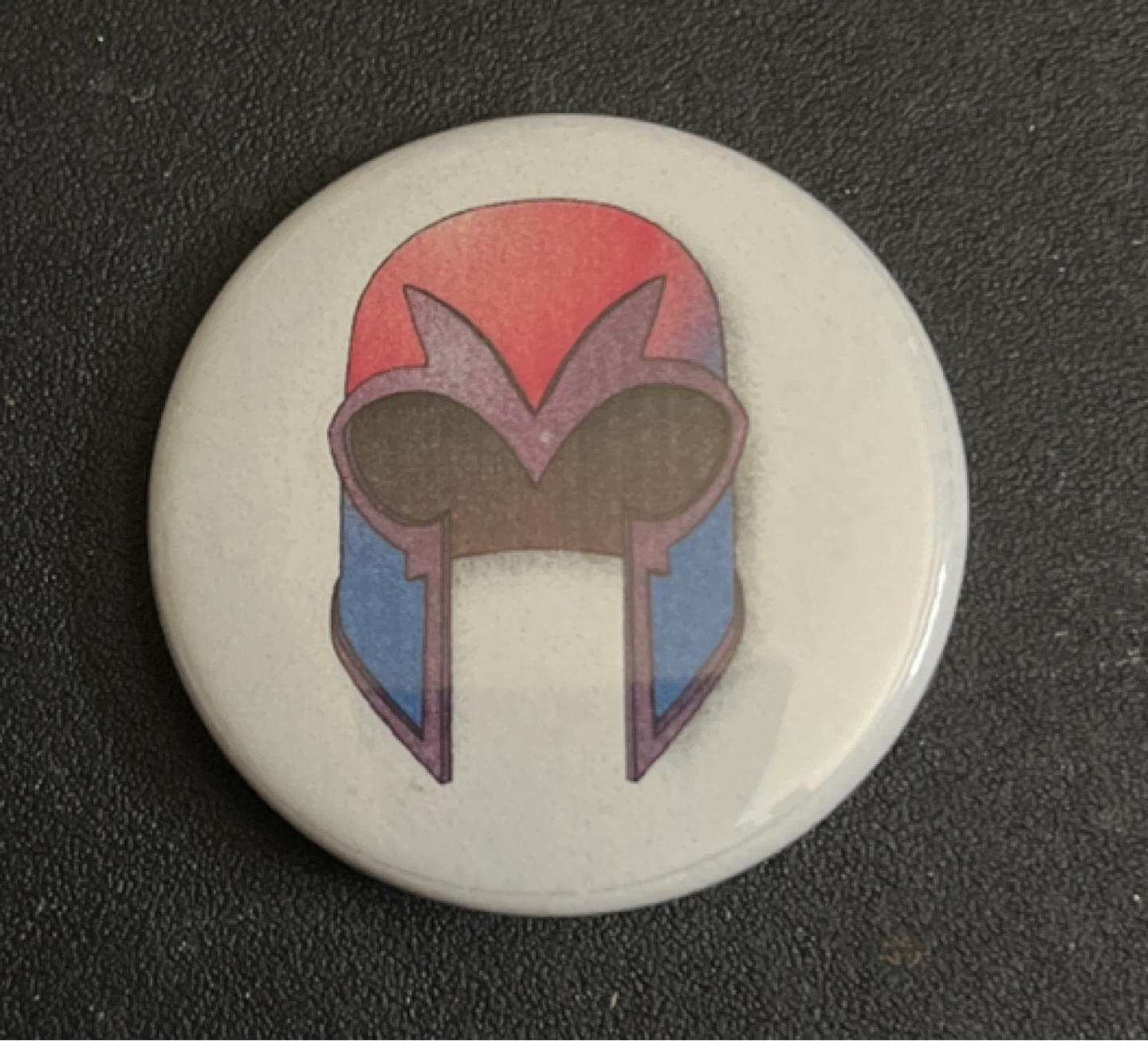 Magneto Helmet Pinback Button