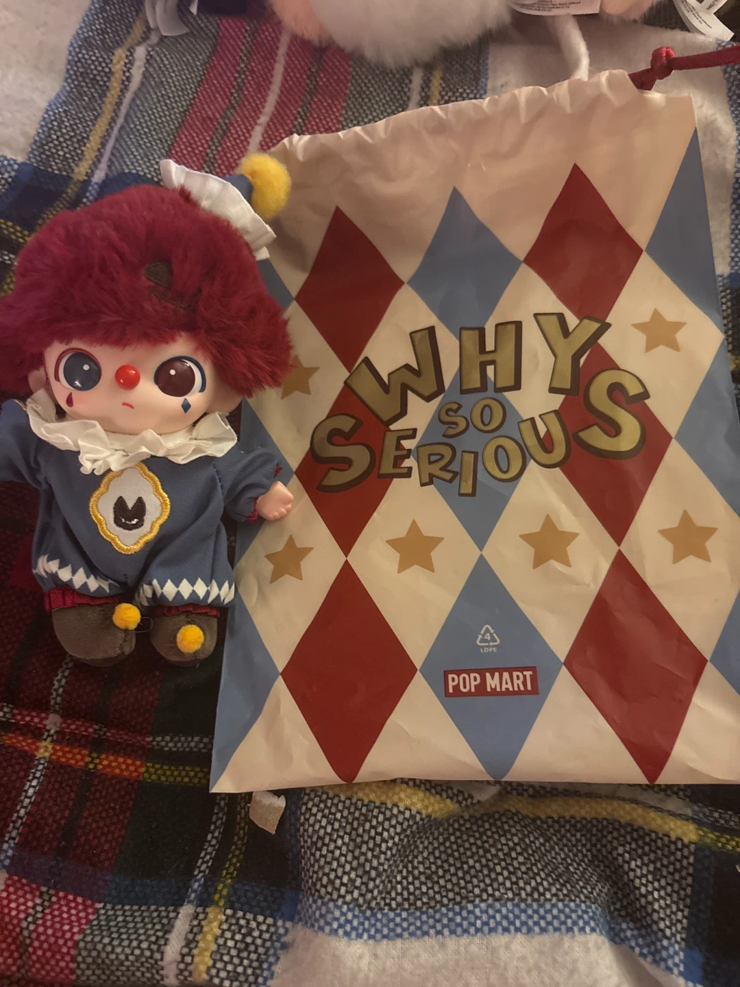 🥕 Pop Mart "Why So Serious" Clown Plush Toy. Confirm dimoo