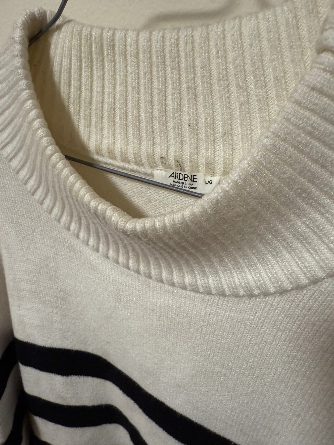 ‼️NEED GONE‼️ Ardene Striped Mock Neck Sweater - L/G - photo 2