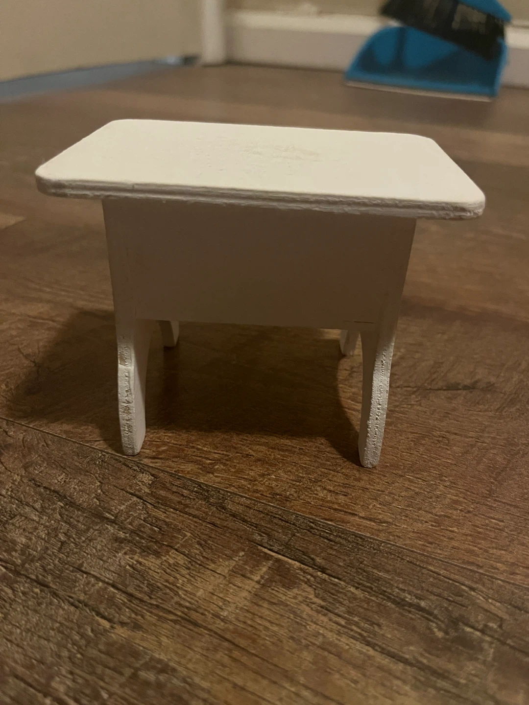 White Wooden Nightstand with Drawer - photo 2