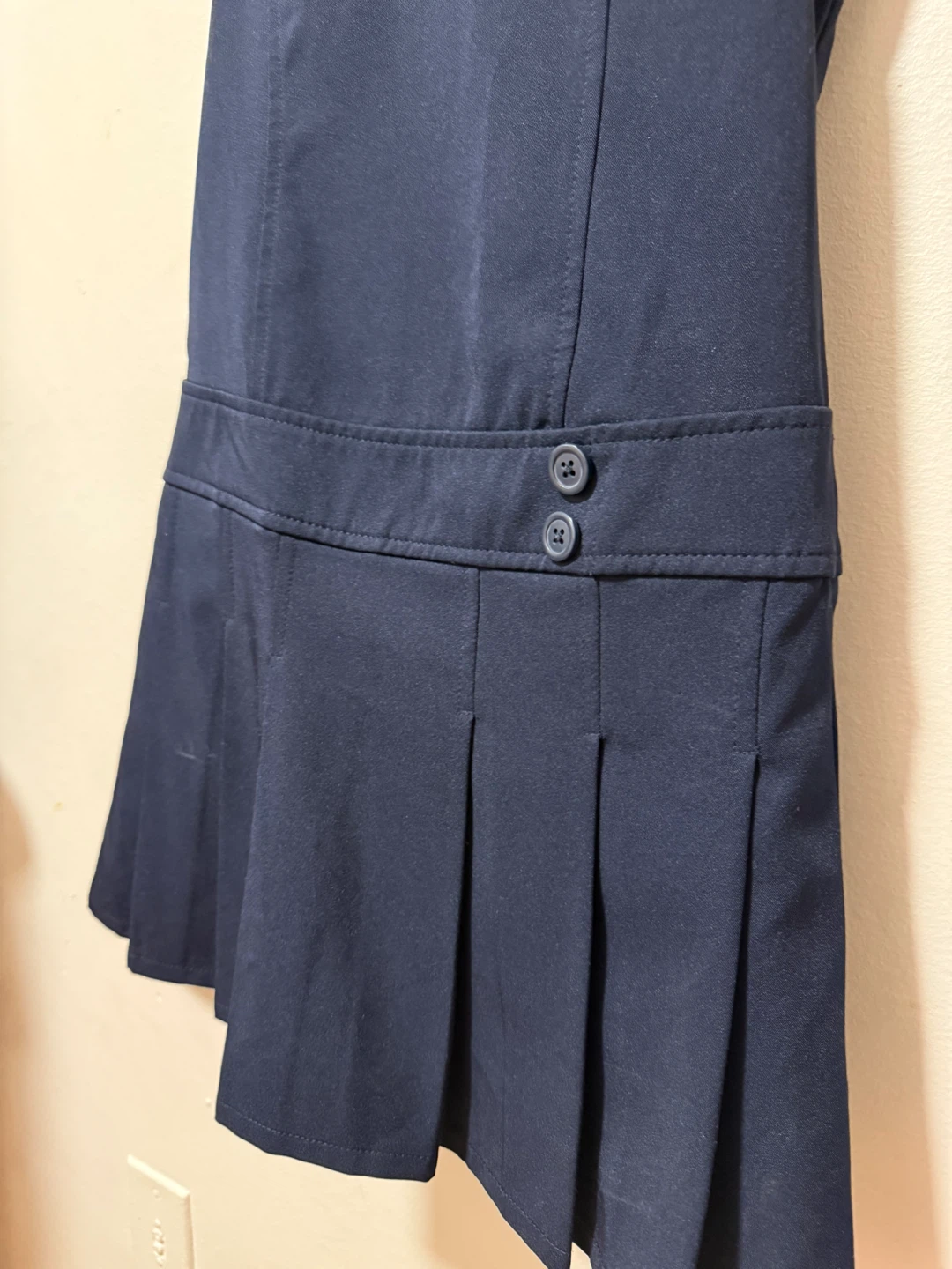George - navy blue pinafore dress with pleats - photo 3