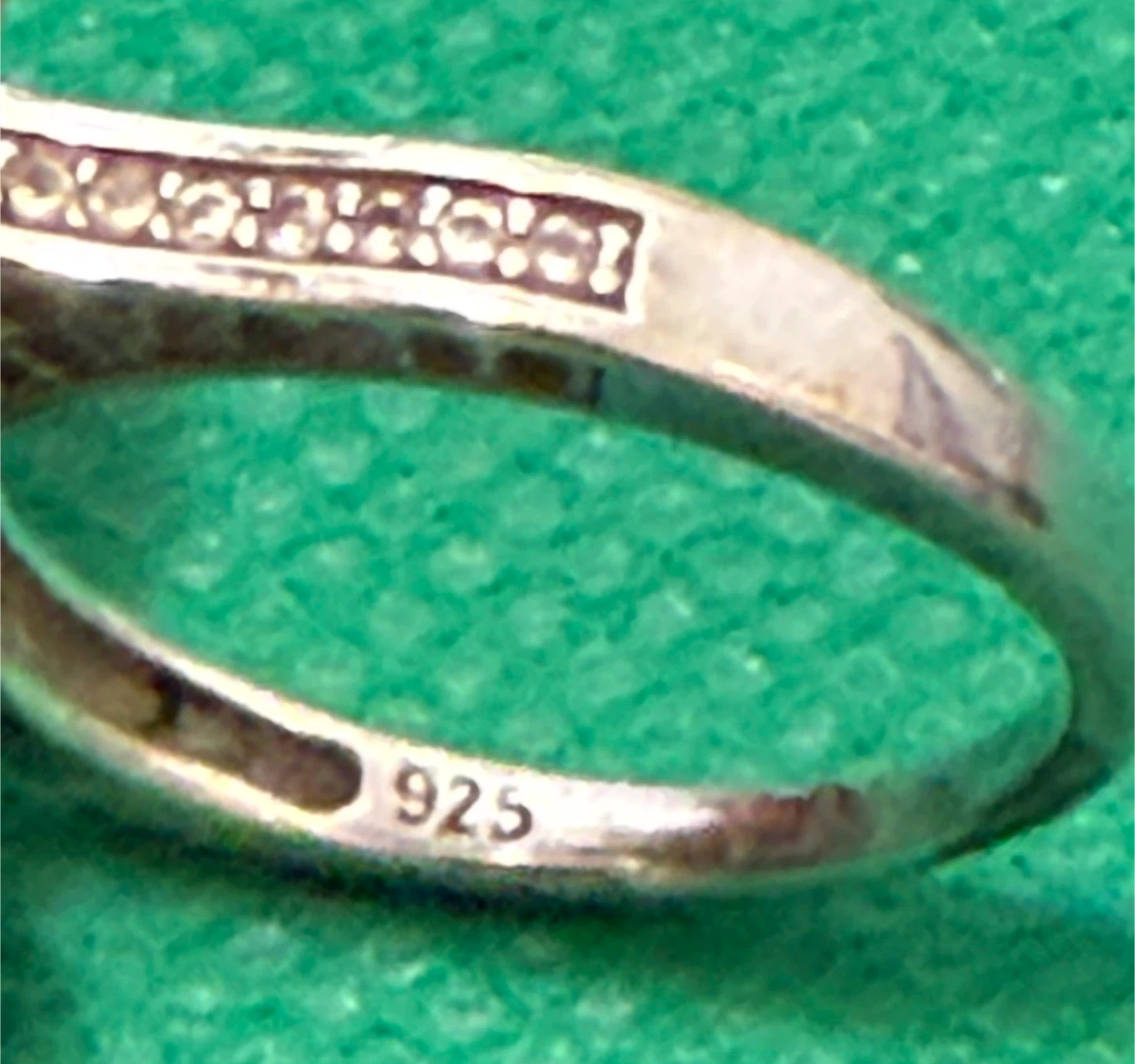 Sterling Silver Ring with Small Stones - photo 2