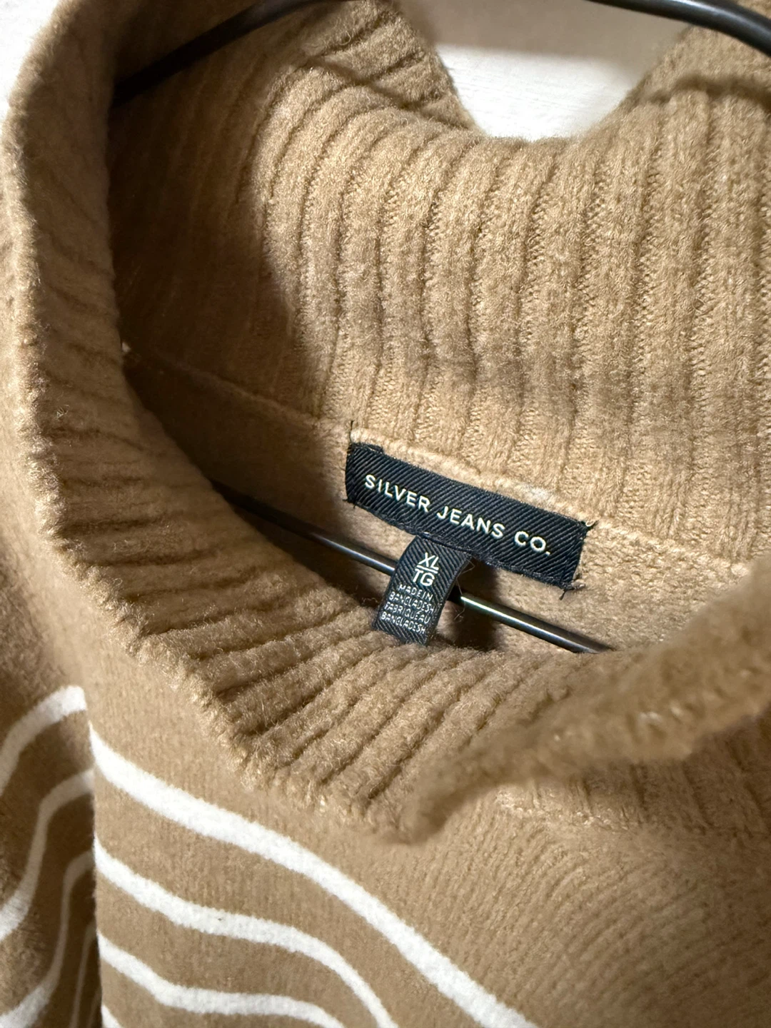 ‼️NEED GONE‼️ Silver Jeans Co. Striped Turtleneck Sweater - XL - photo 3