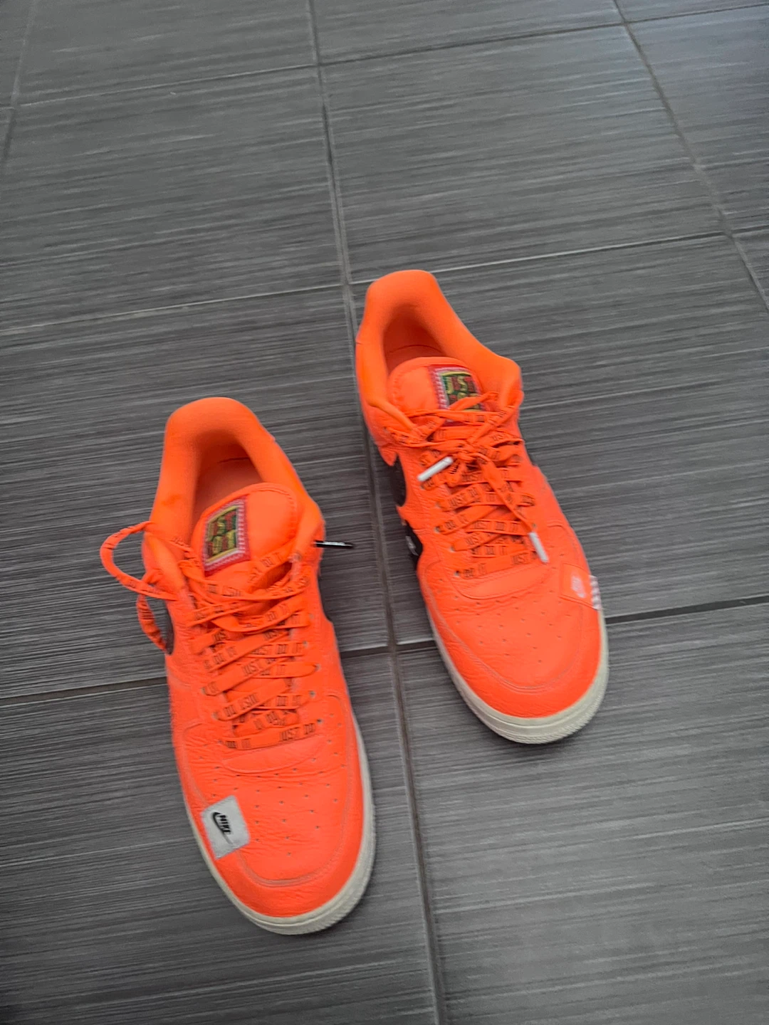 Nike Air Force 1 "Just Do It" Orange Sneakers - photo 2