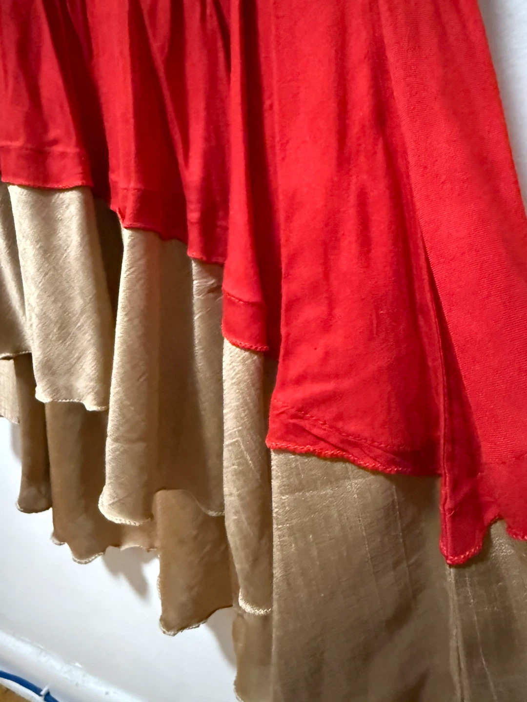 Red and Gold Sleeveless Dress with Embellishment - photo 3
