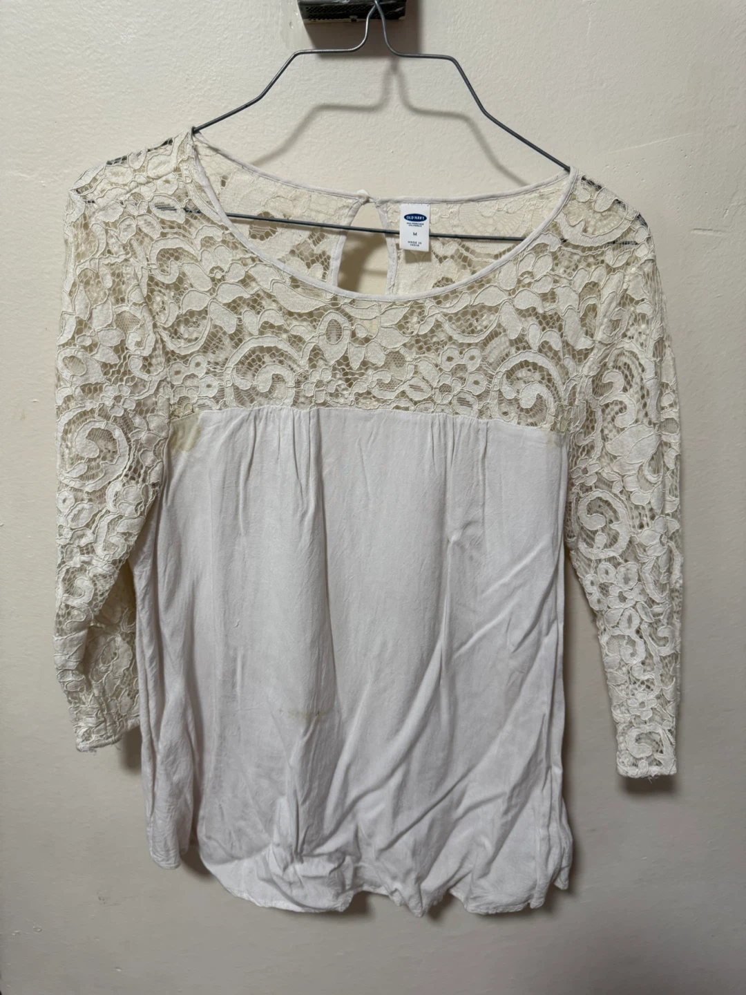 Old Navy Women's Lace Trim Top - Size M