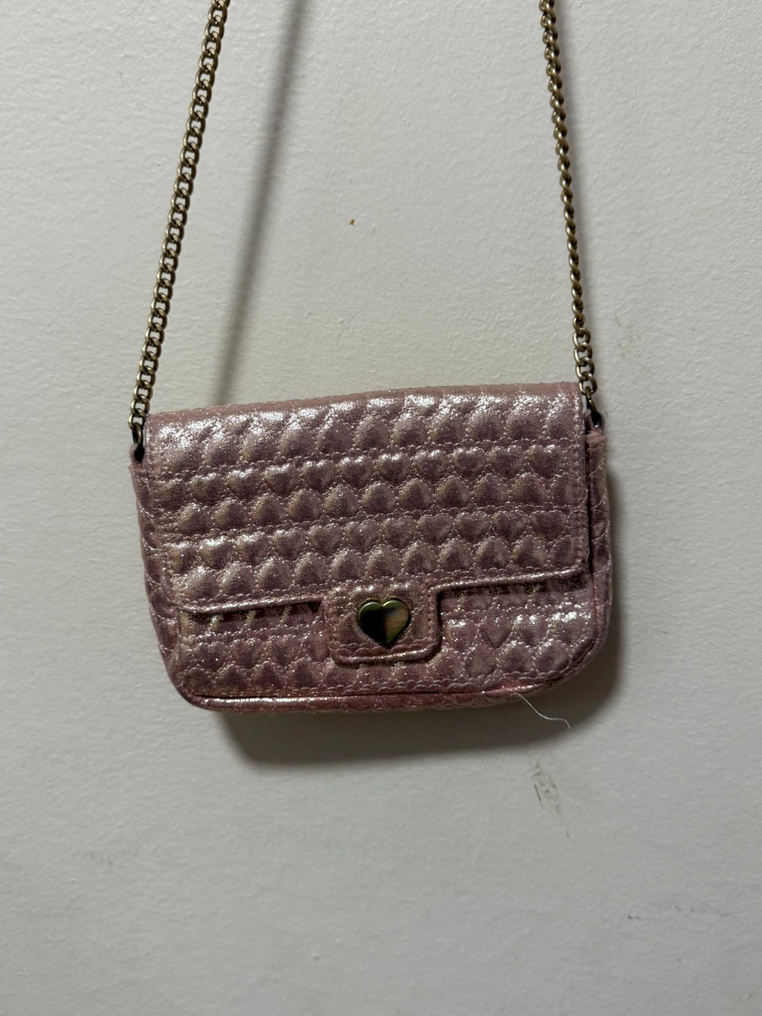 The Children's Place Pink Heart Quilted Crossbody Bag