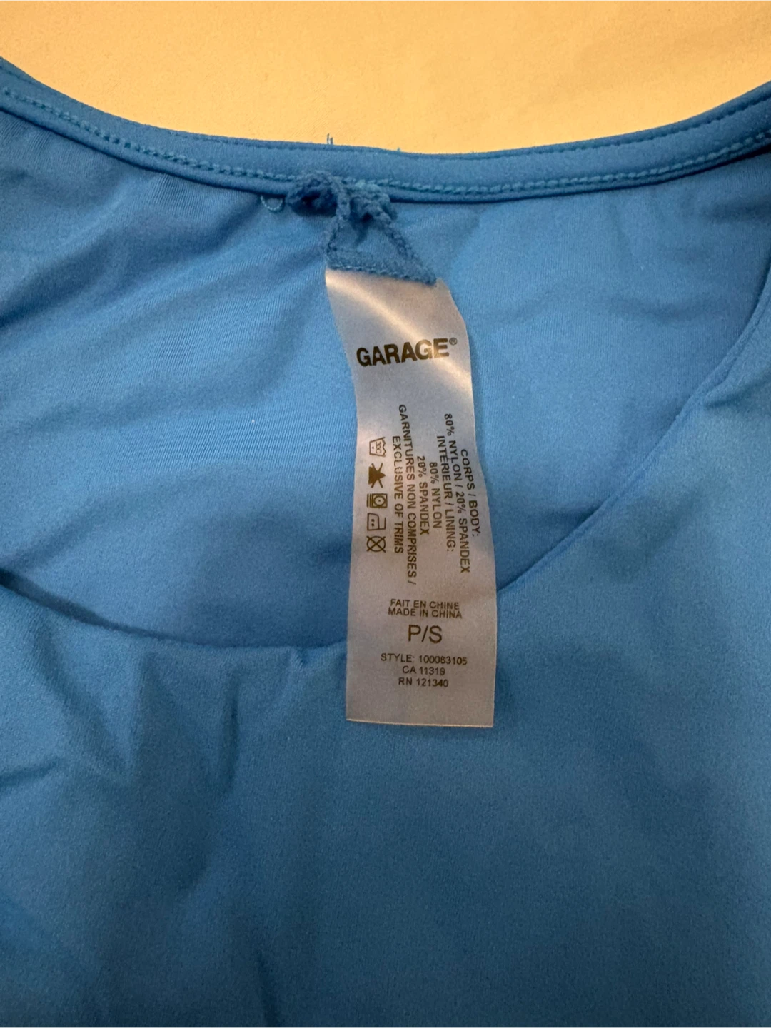 Garage Blue Cut-Out Crop Top - photo 3
